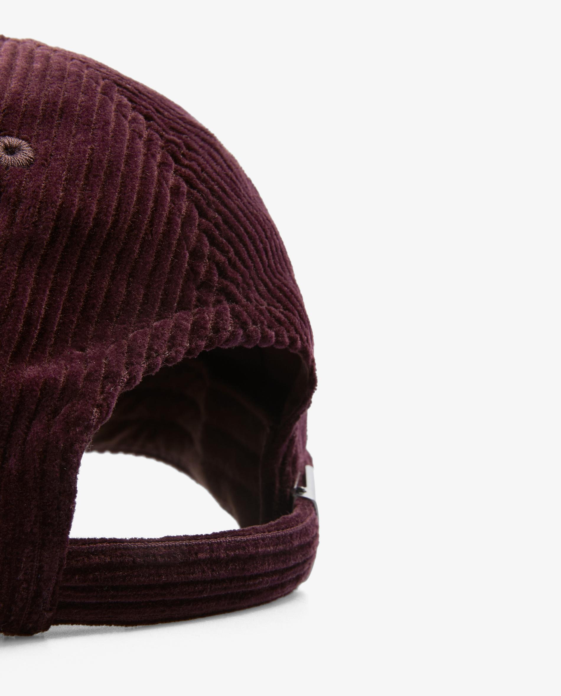 Gorra de mujer ajustable en tejido de pana - Scalpers - Burdeos Burdeos-4