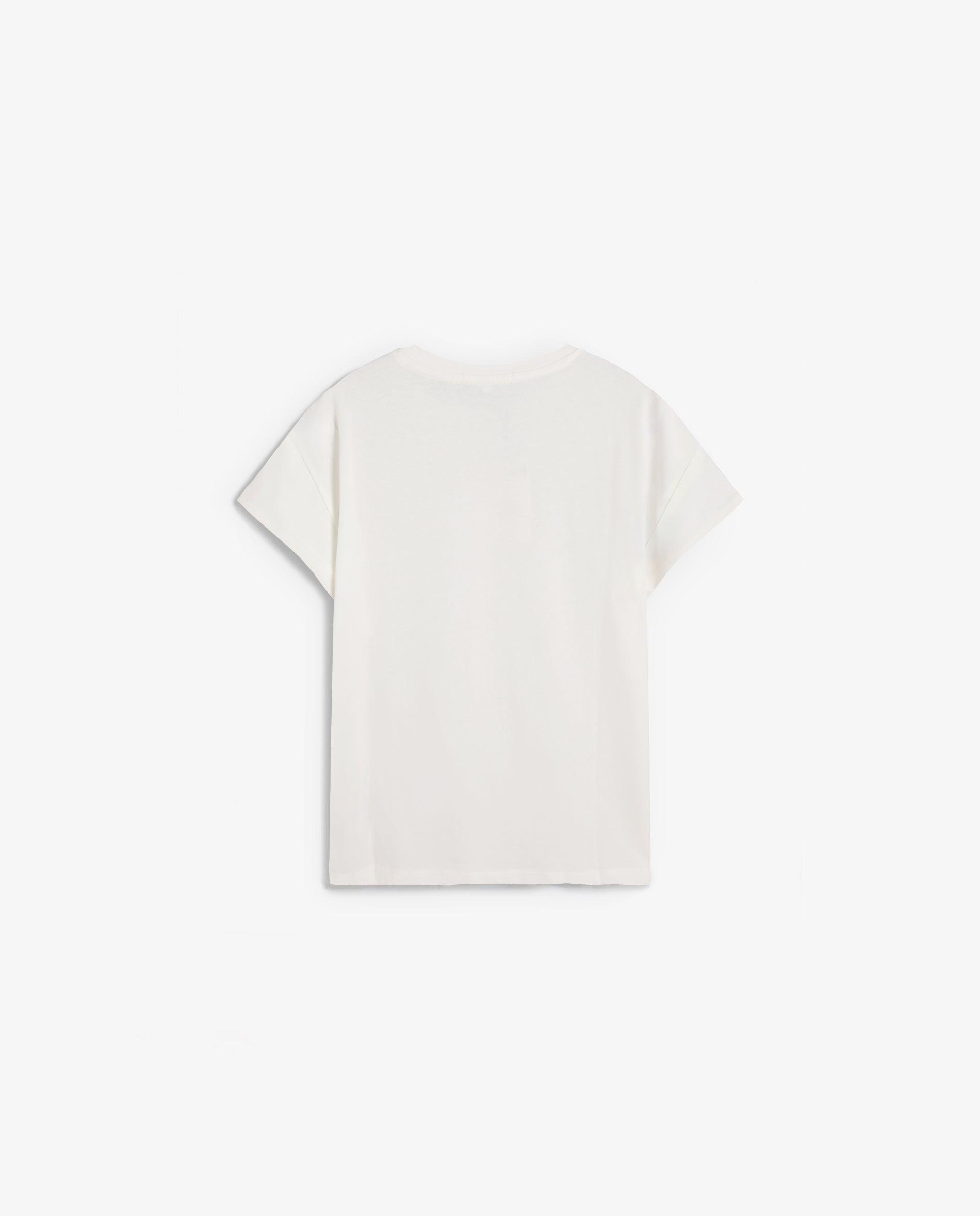 Imagen 2 de Camiseta de mujer relaxed fit con estrellas en glitter - Scalpers - Blanco Blanco