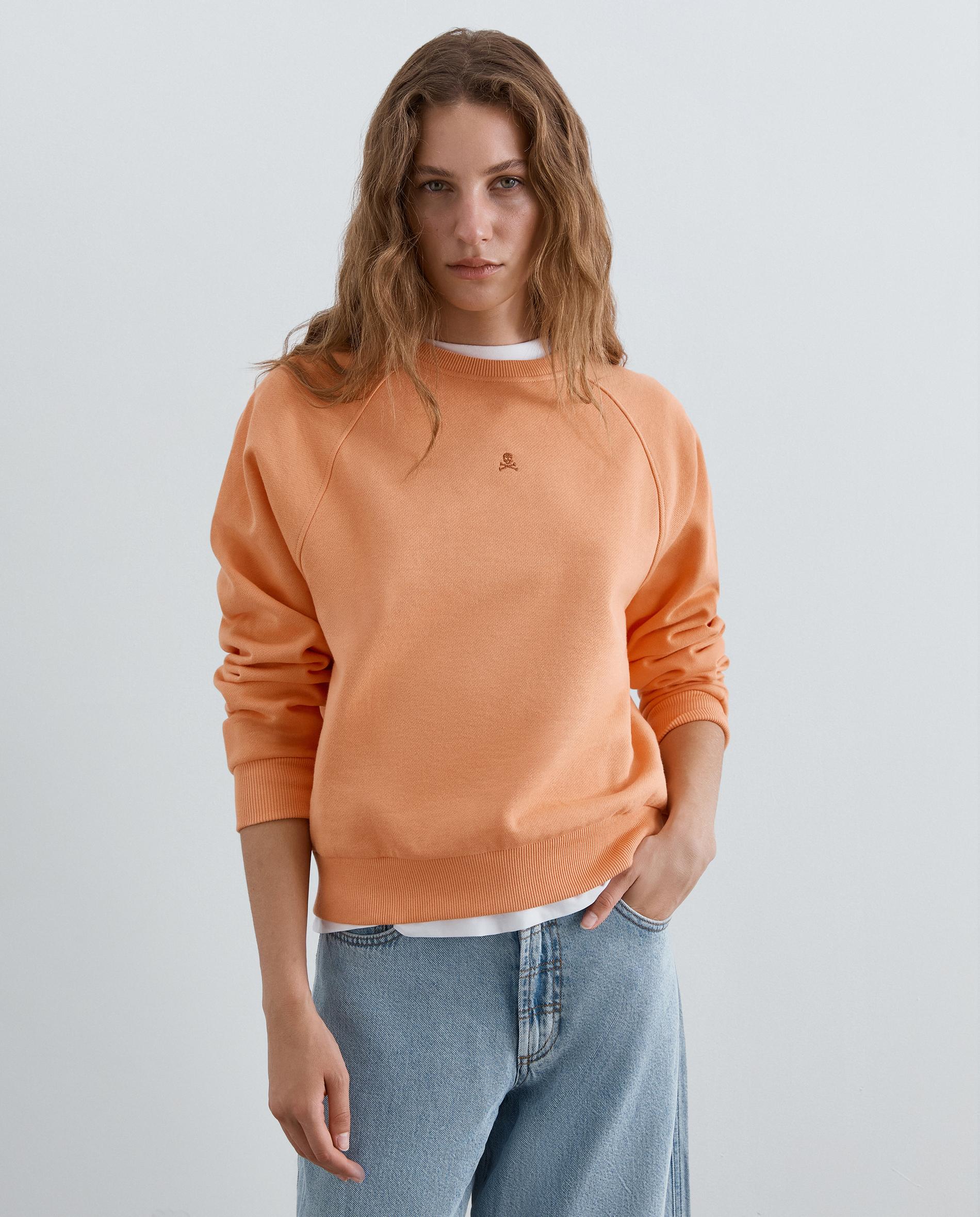 Sudadera de mujer en algodón con bordado en pecho - Scalpers - Rosa Rosa-1