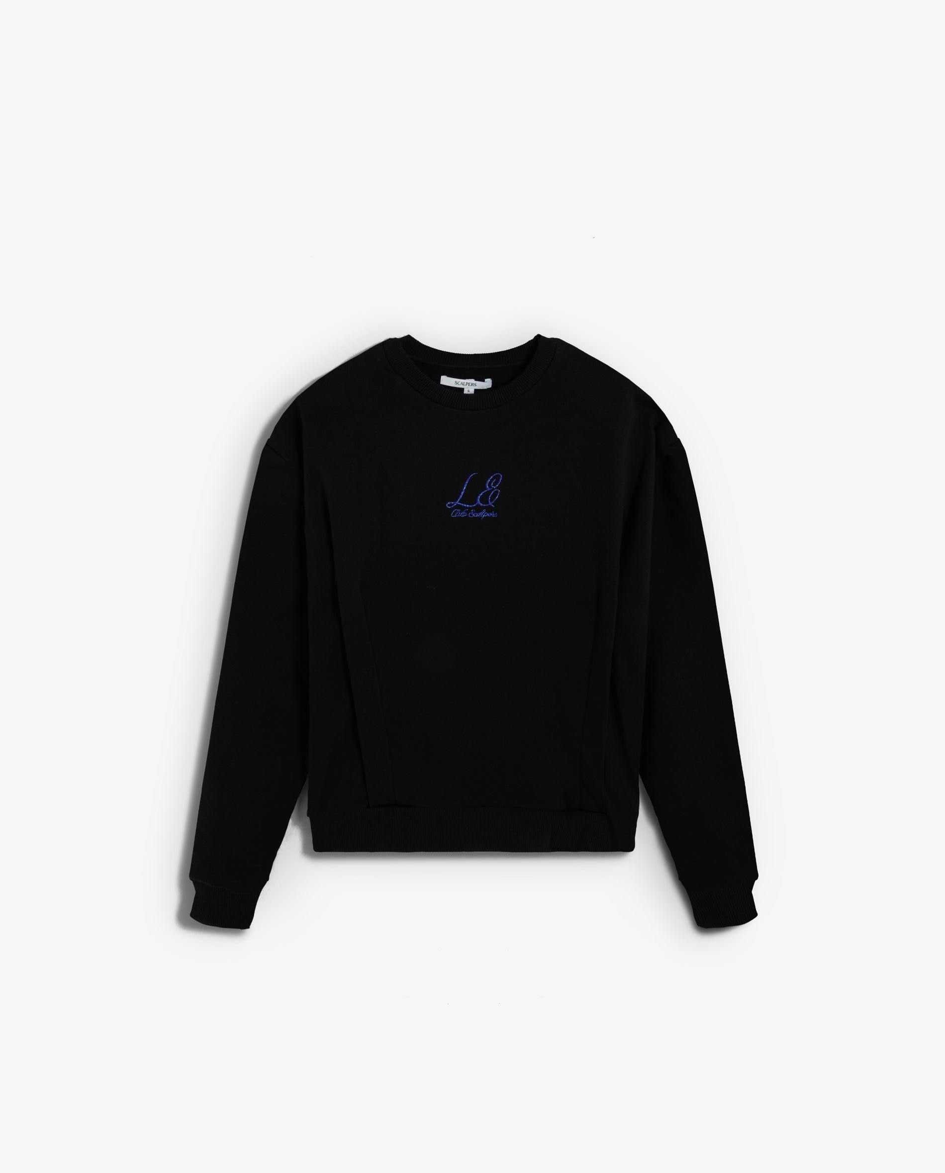 Imagen 1 de Sudadera de mujer regular fit con hombreras Negro