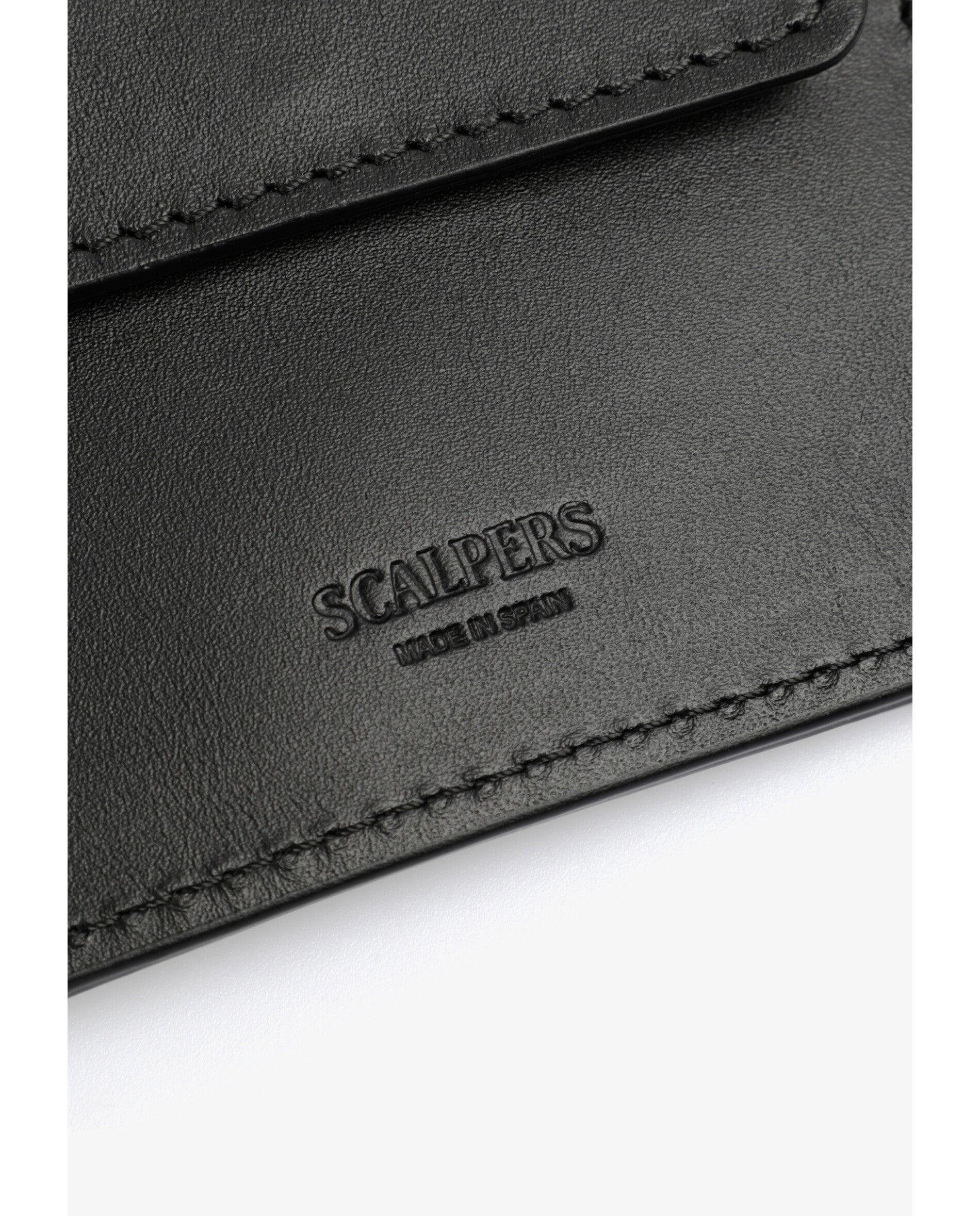 Imagen 6 de Cartera de hombre de piel plegable con goma elástica - Scalpers - Negro Negro