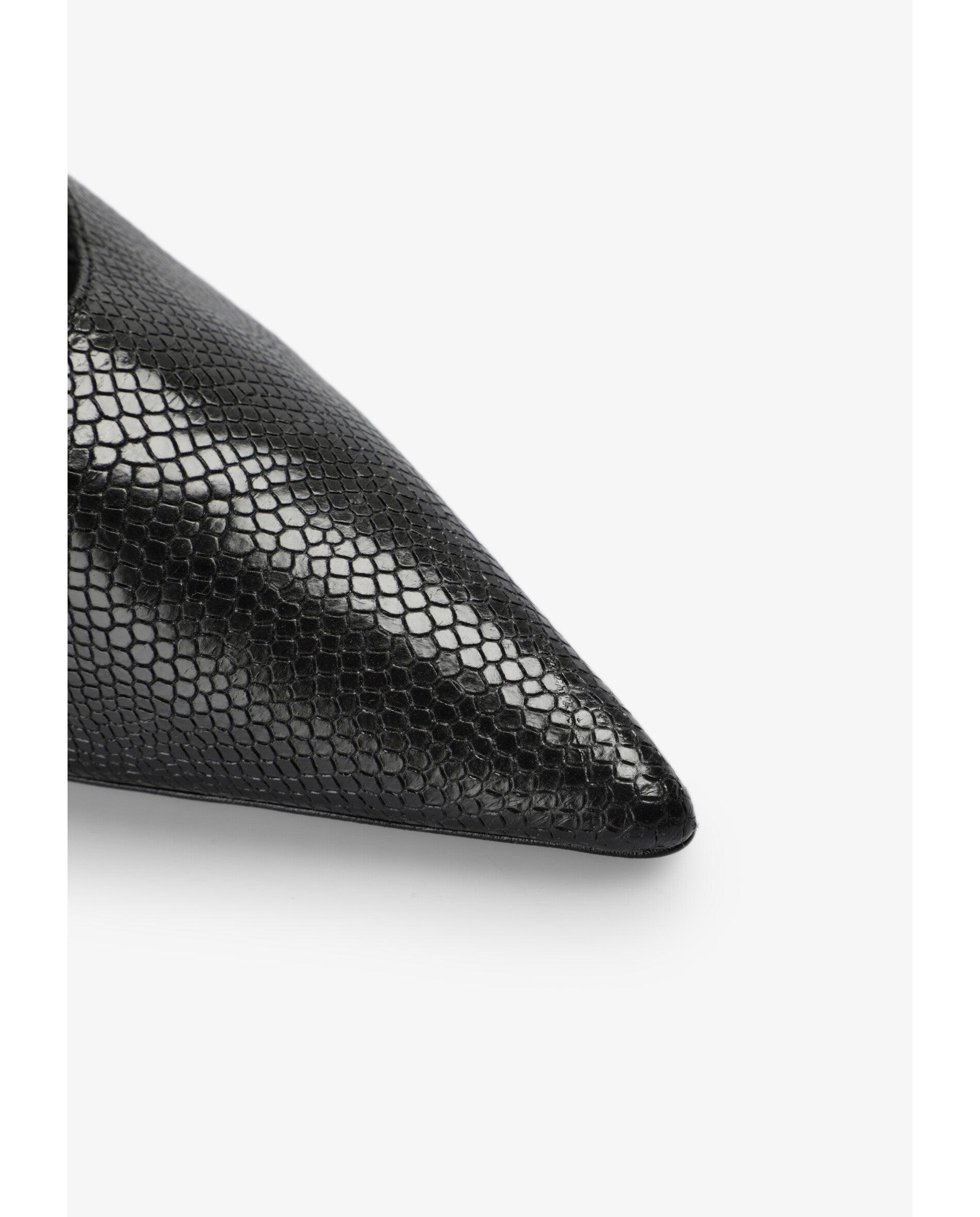Zapatos de salón de mujer destalonados con hebilla ajustable - Scalpers - Negro Negro-5
