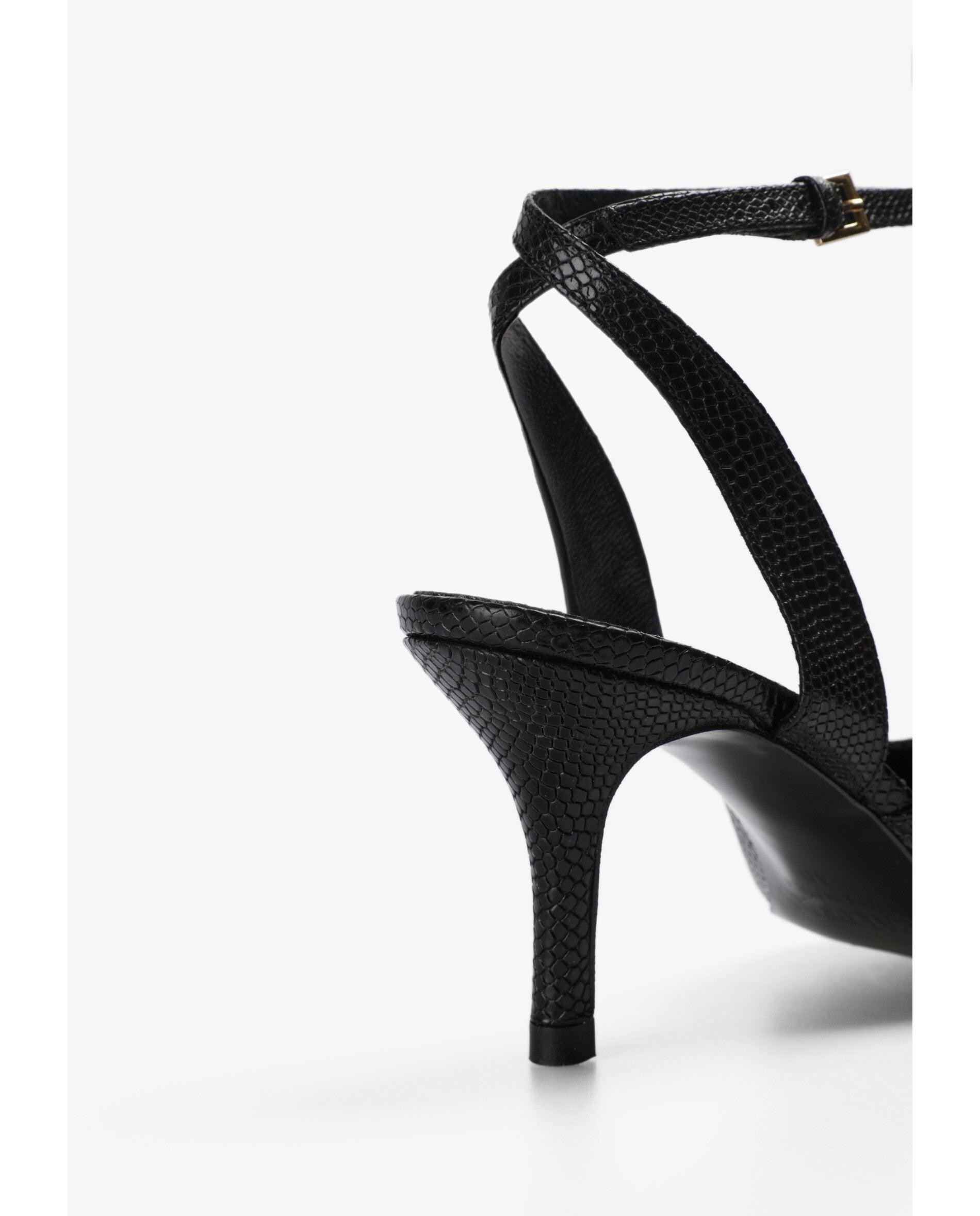 Zapatos de salón de mujer destalonados con hebilla ajustable - Scalpers - Negro Negro-6
