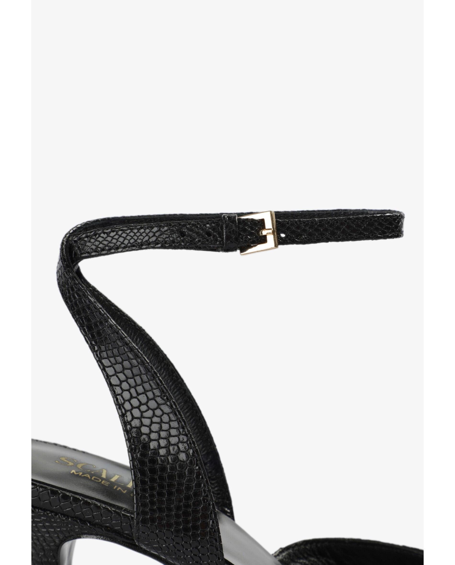 Zapatos de salón de mujer destalonados con hebilla ajustable - Scalpers - Negro Negro-7
