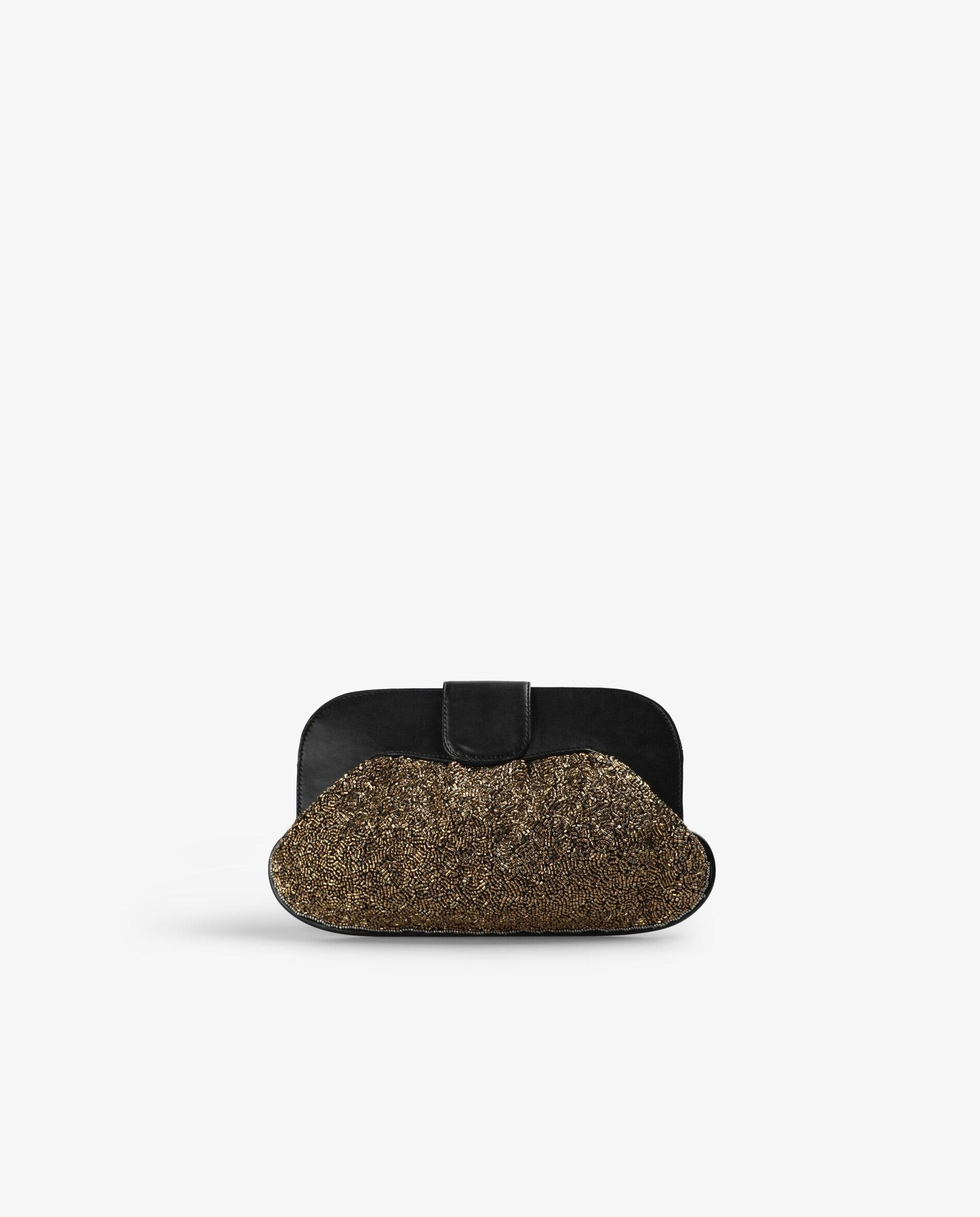 Bolso de mano de abalorios con cadena extraíble - Scalpers - Oro / Plata Oro / Plata-3