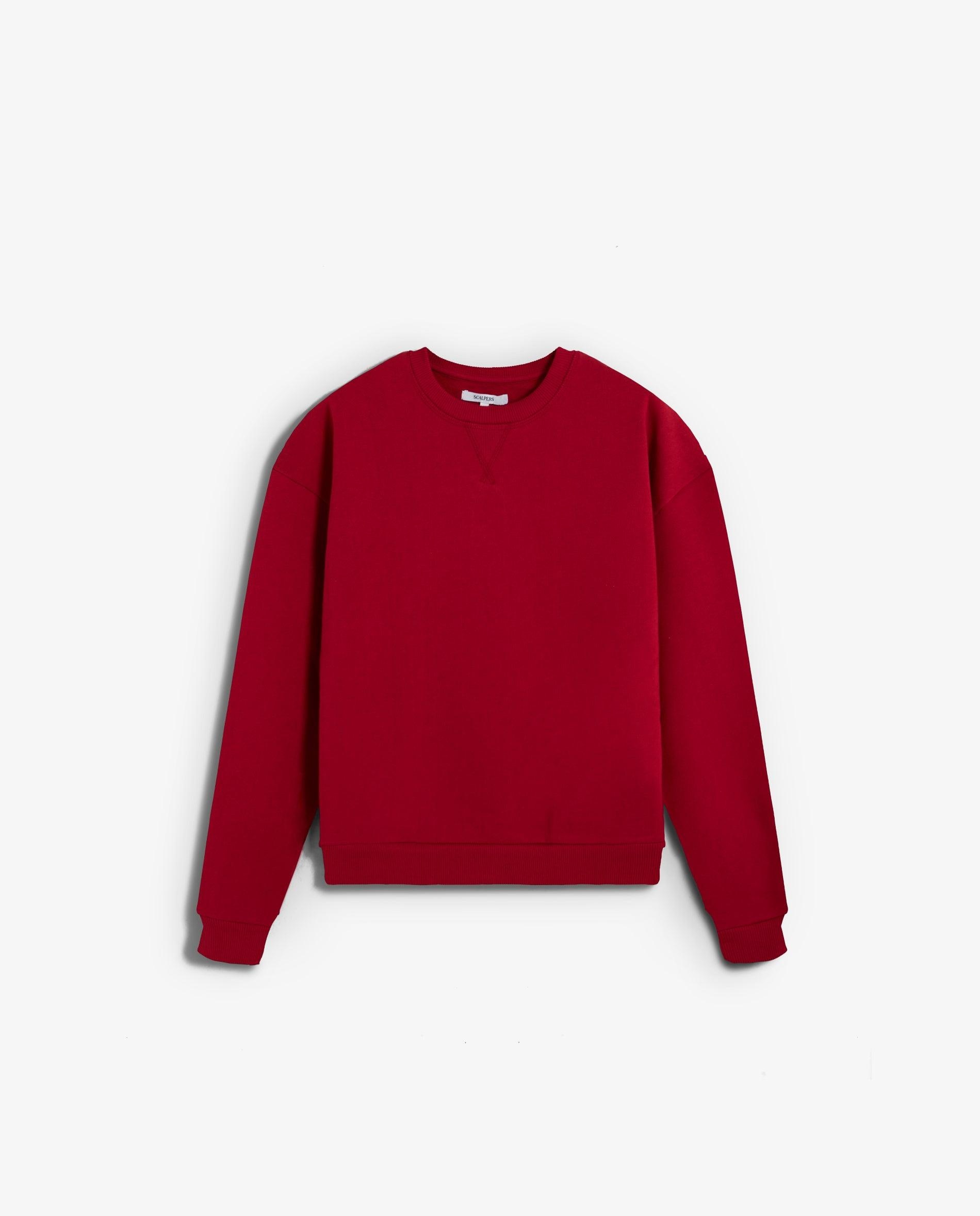 Imagen 1 de Sudadera de mujer loose fit con logo trasero bordado Burdeos