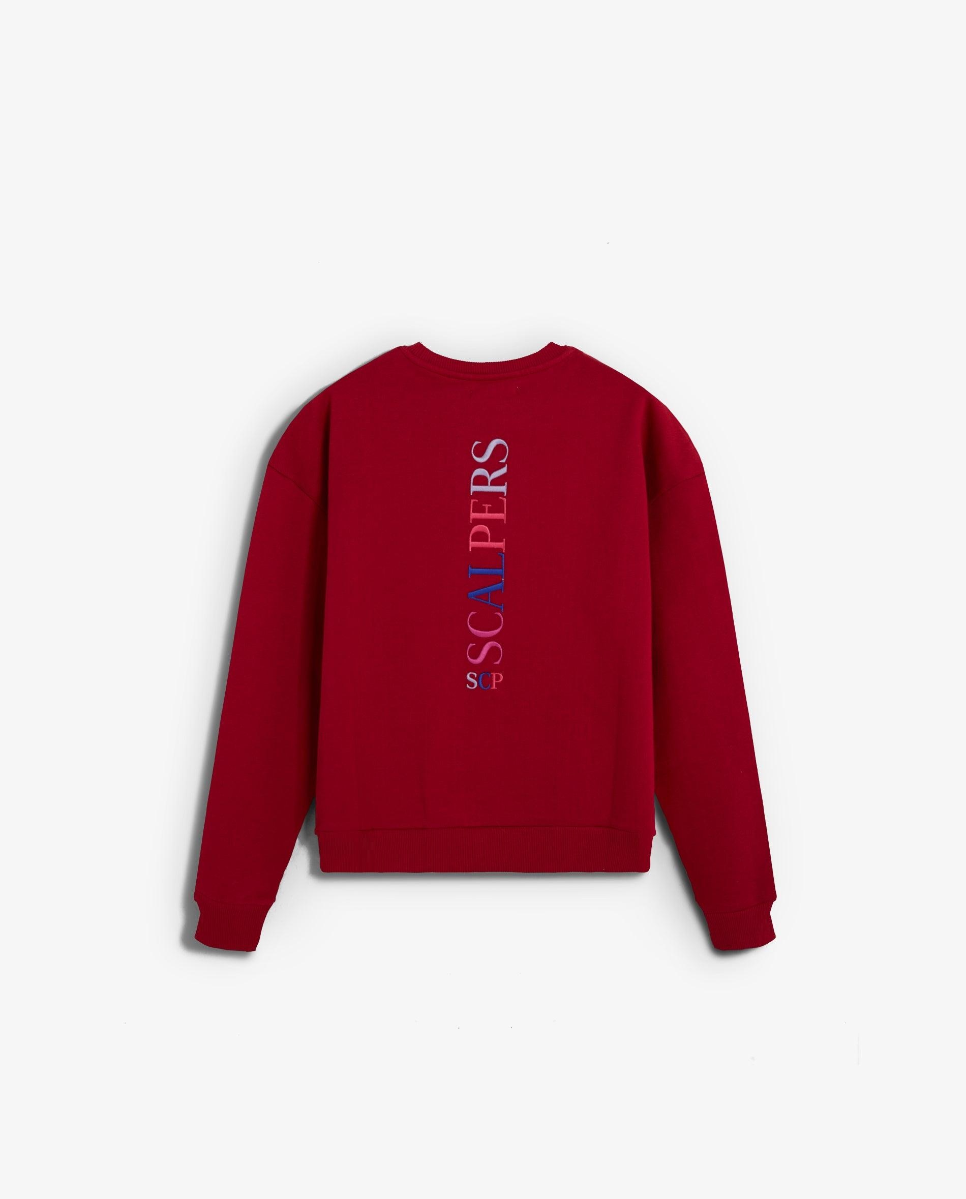 Imagen 2 de Sudadera de mujer loose fit con logo trasero bordado - Scalpers - Burdeos Burdeos