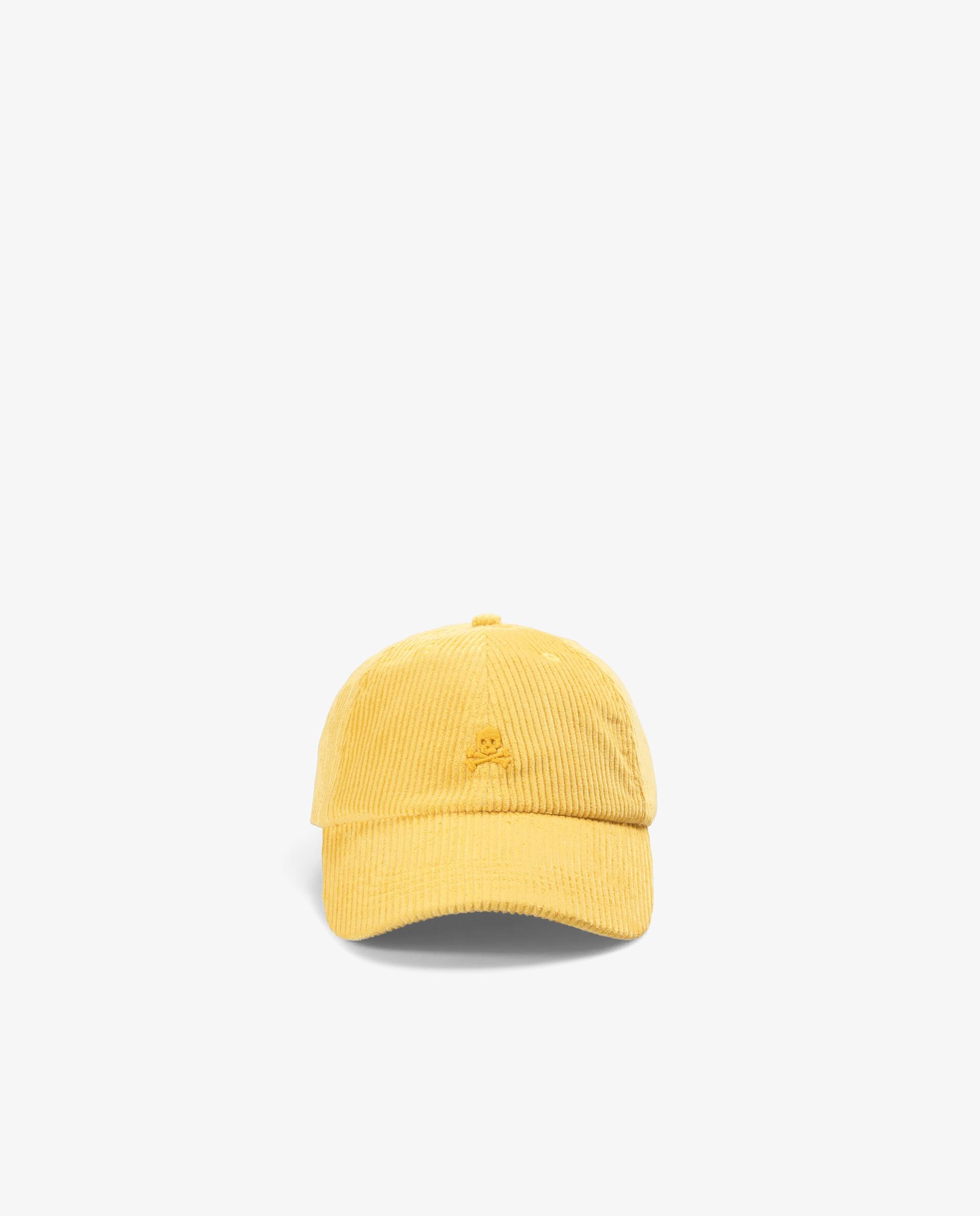 Gorra de mujer ajustable en tejido de pana - Scalpers - Mostaza Mostaza-3