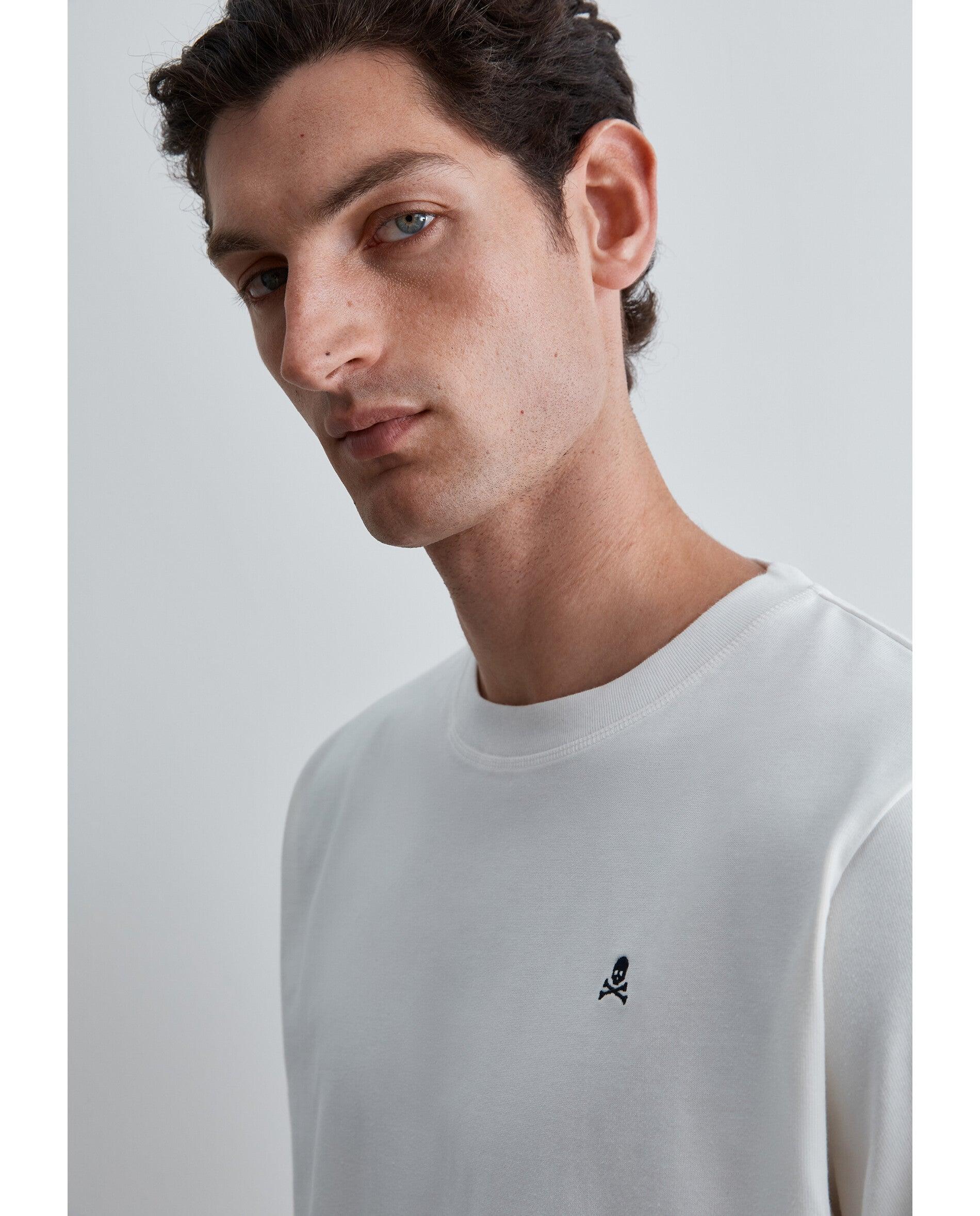 Camiseta de manga corta de hombre relaxed fit con estampado trasero - Scalpers - Blanco Blanco-4