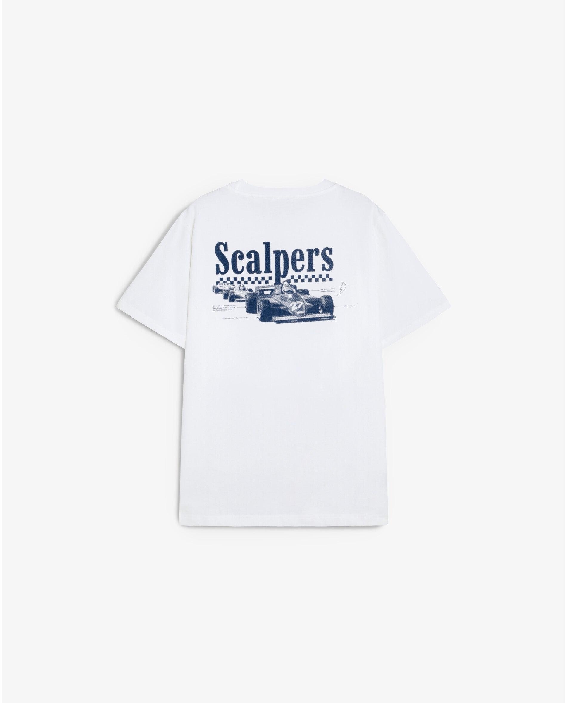 Camiseta de manga corta de hombre relaxed fit con estampado trasero - Scalpers - Blanco Blanco-8