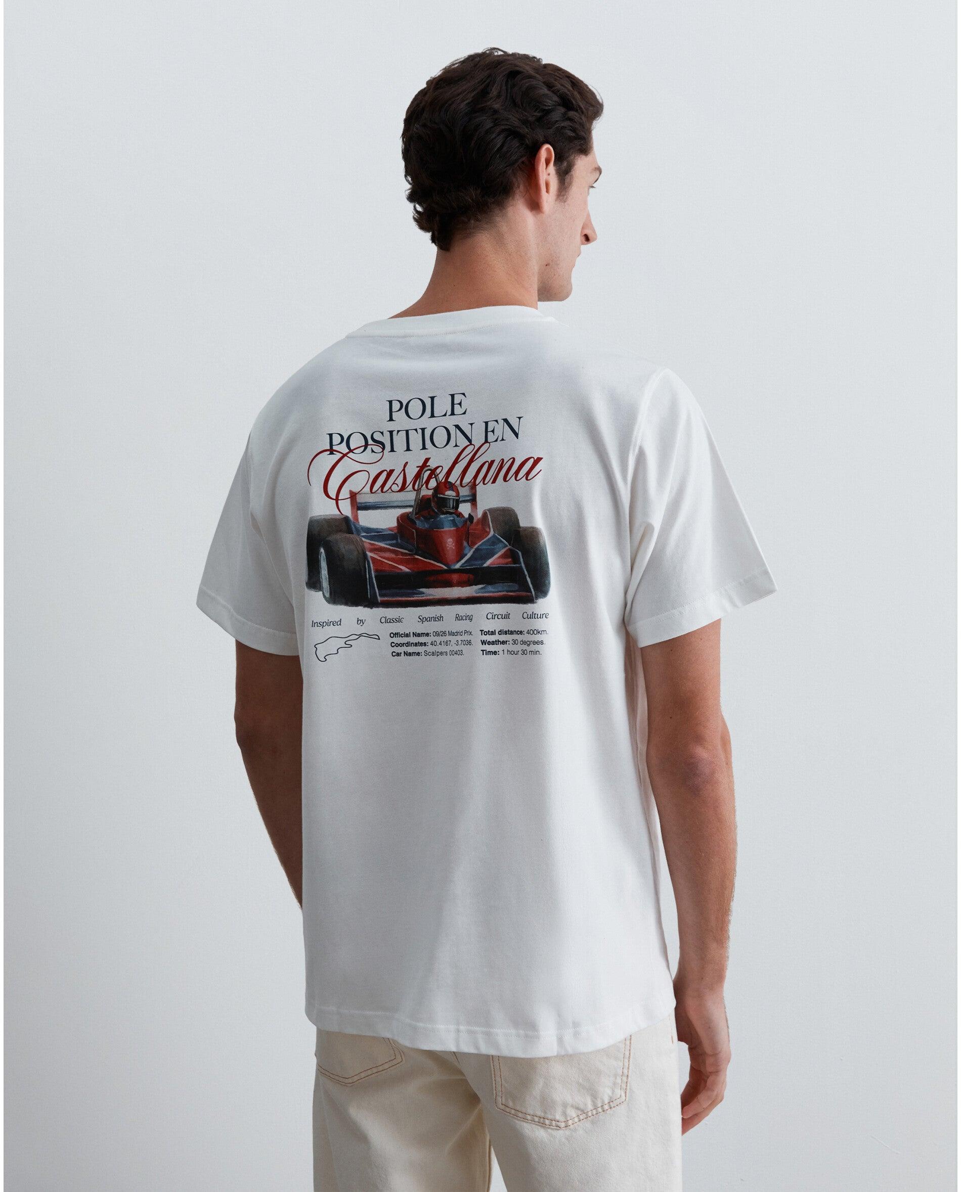Camiseta de manga corta de hombre relaxed fit con print trasero - Scalpers - Blanco Blanco-2