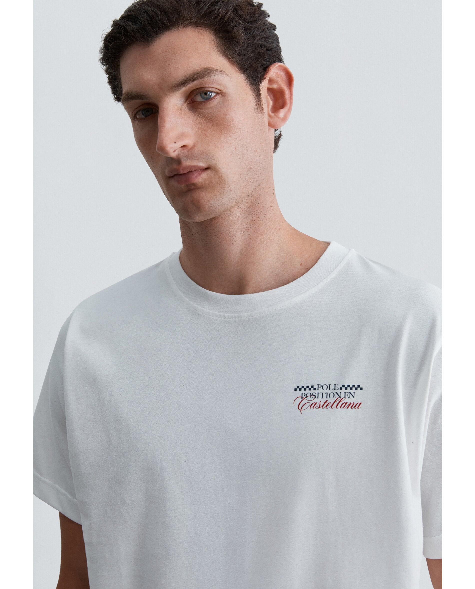 Camiseta de manga corta de hombre relaxed fit con print trasero - Scalpers - Blanco Blanco-4