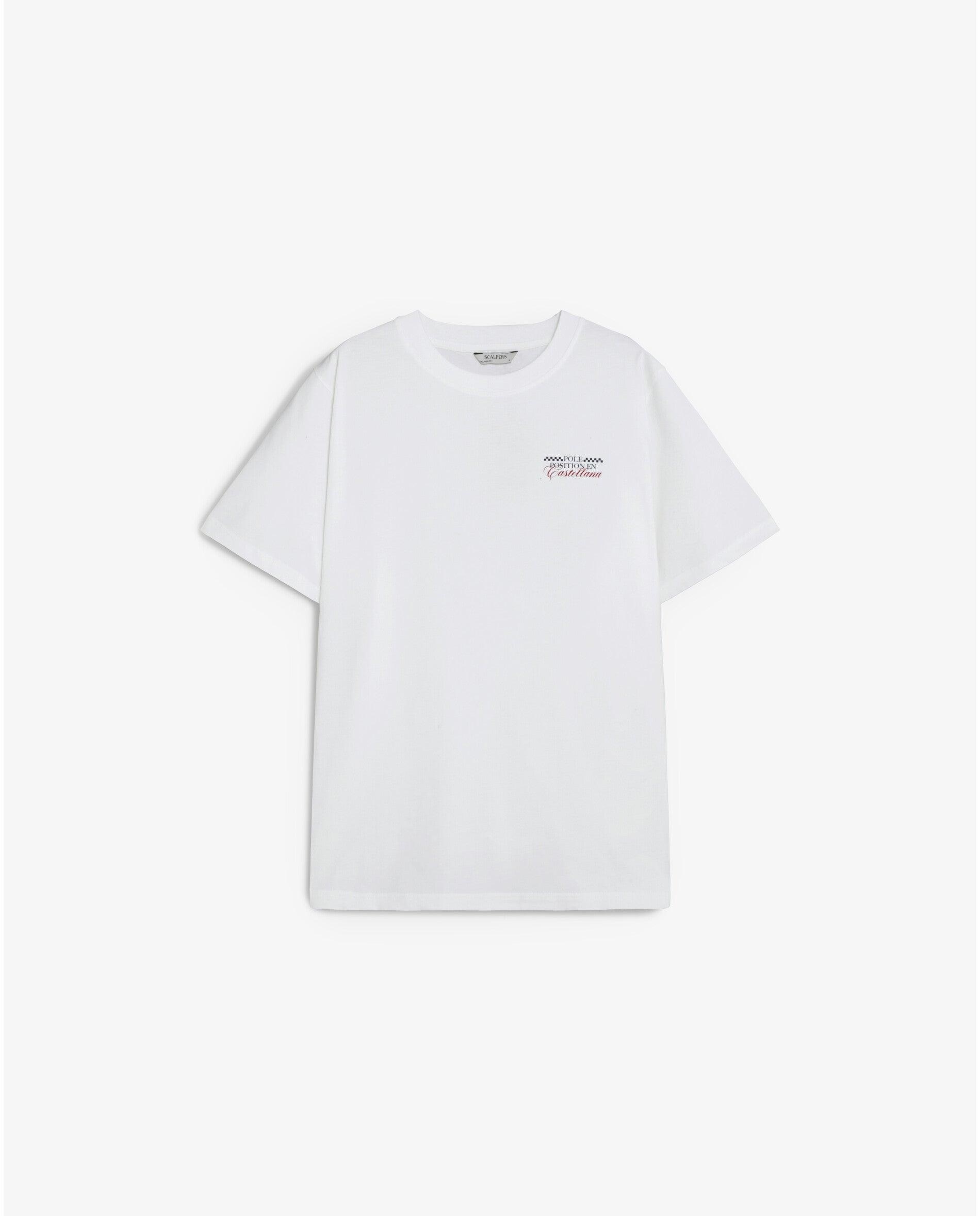 Camiseta de manga corta de hombre relaxed fit con print trasero - Scalpers - Blanco Blanco-9