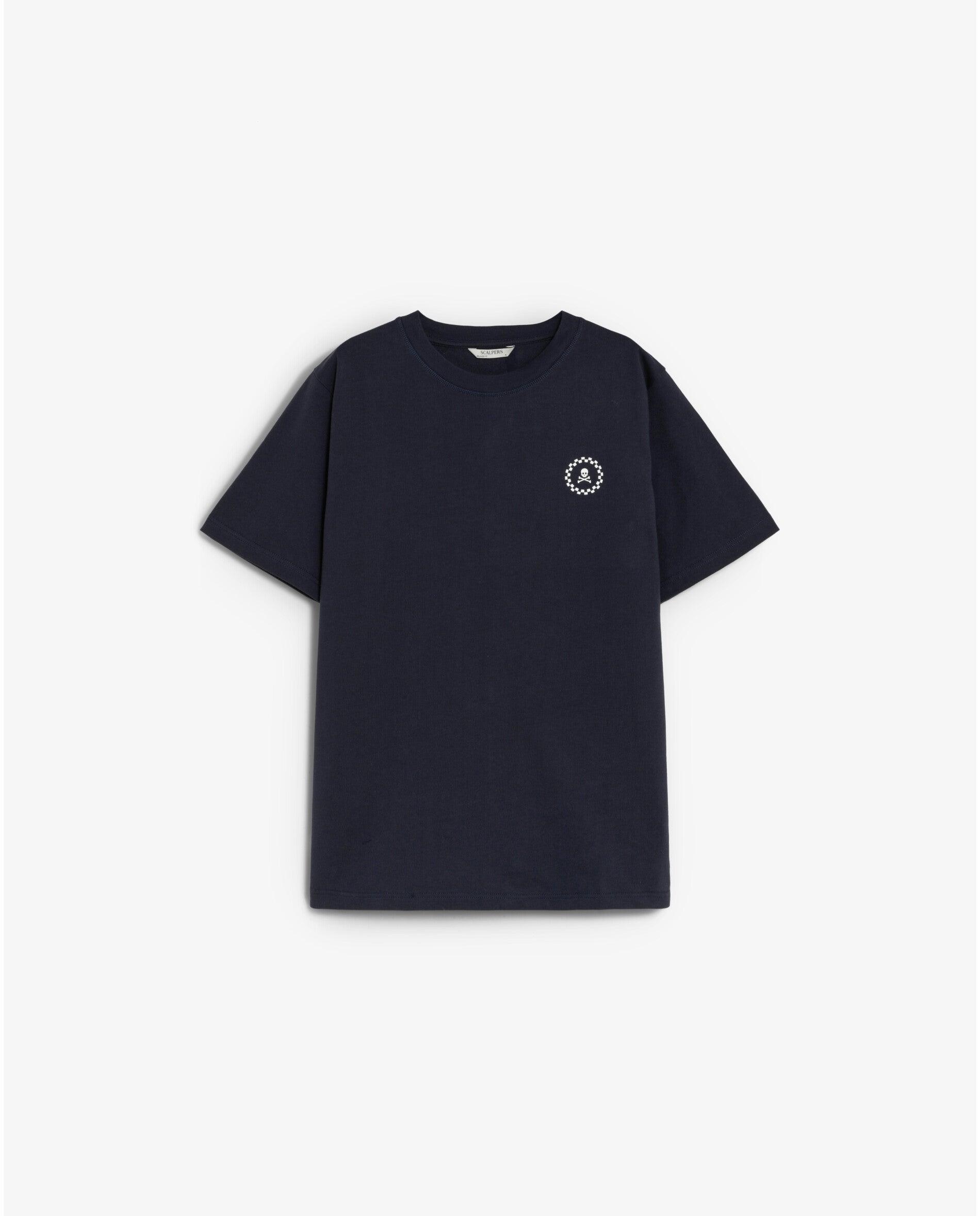 Camiseta de manga corta de hombre relaxed fit con estampado trasero - Scalpers - Navy Navy-7