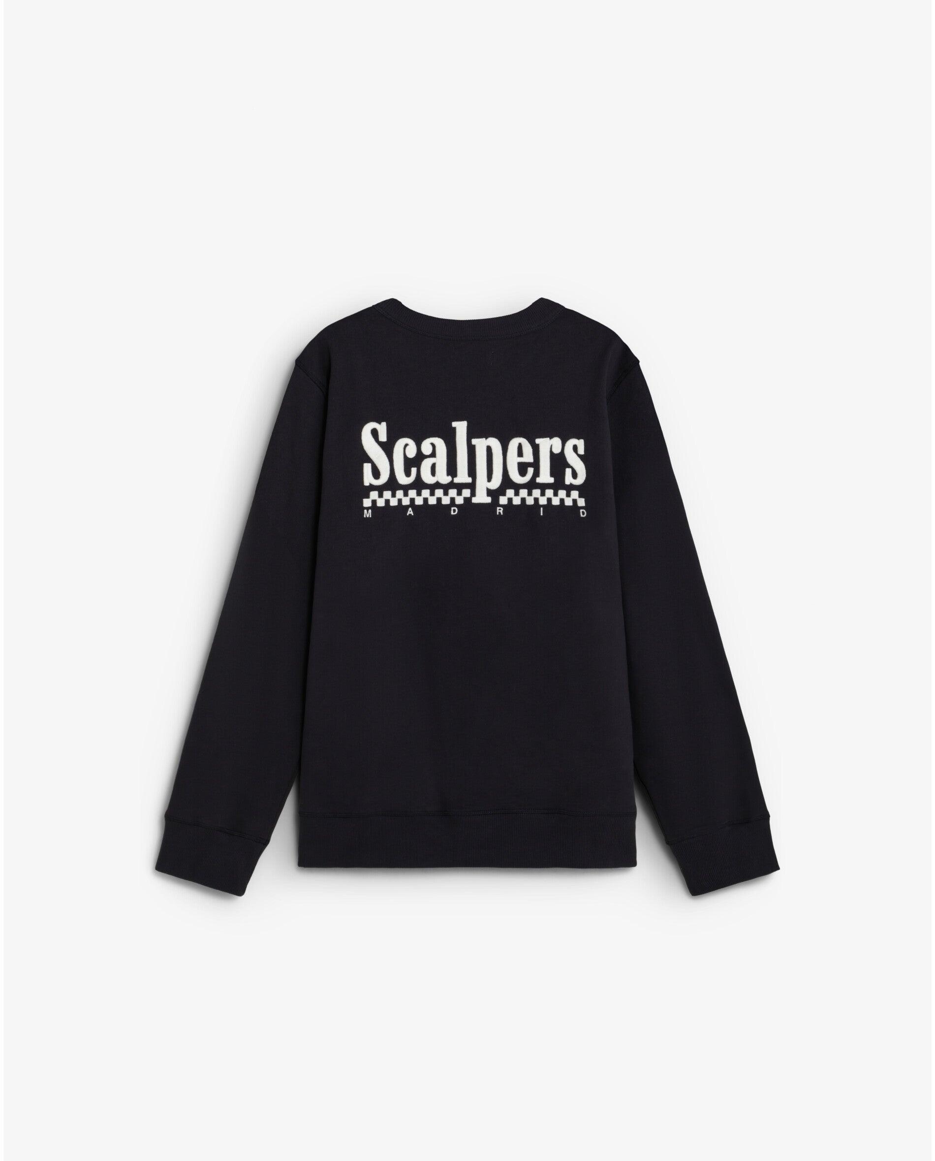 Sudadera de hombre con cuello redondo y logo trasero bordado - Scalpers - Navy Navy-5