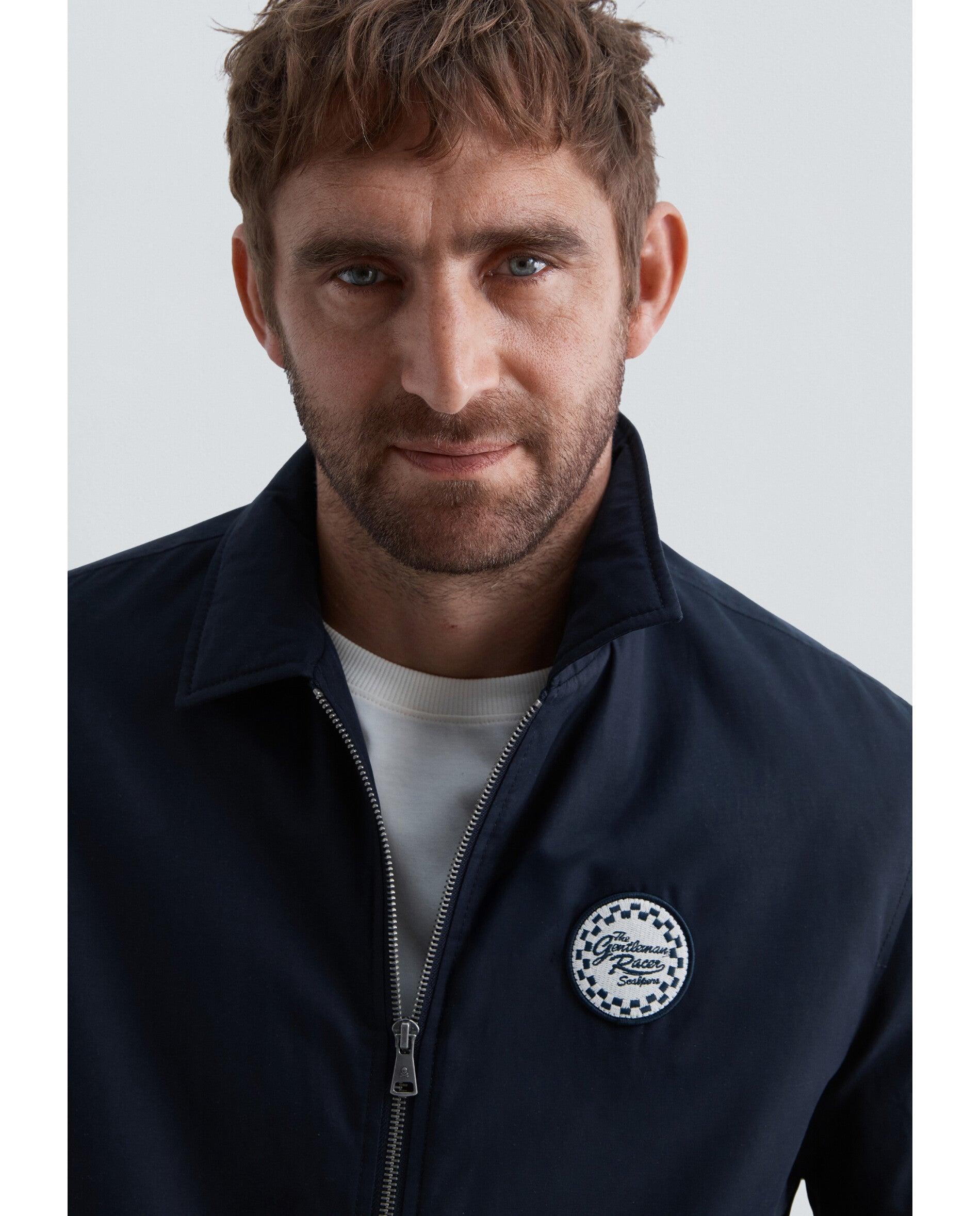 Cazadora bomber de hombre con cuello camisero y logo trasero - Scalpers - Navy Navy-5