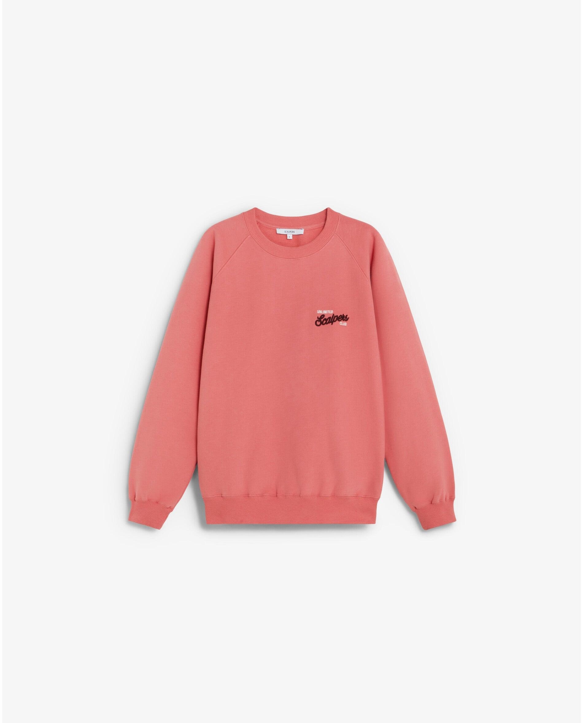 Sudadera de mujer de algodón con bordado trasero - Scalpers - Rosa Rosa-1