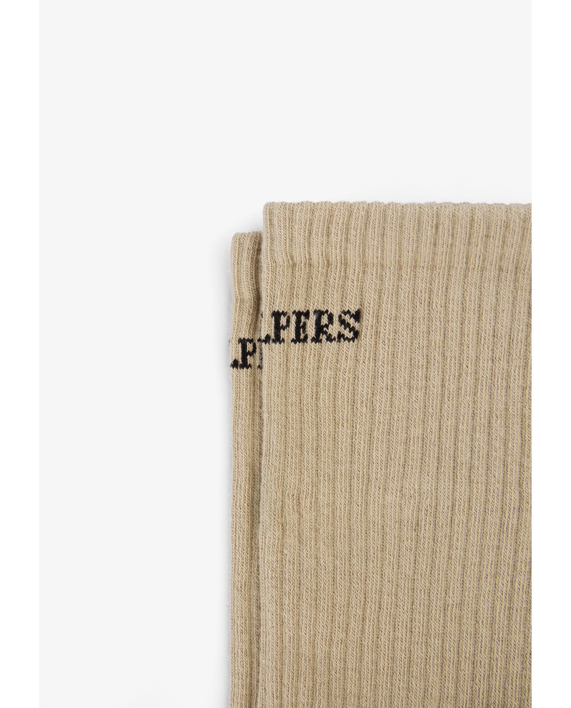 Calcetines de hombre de caña media acanalados - Scalpers - Beige Beige-3