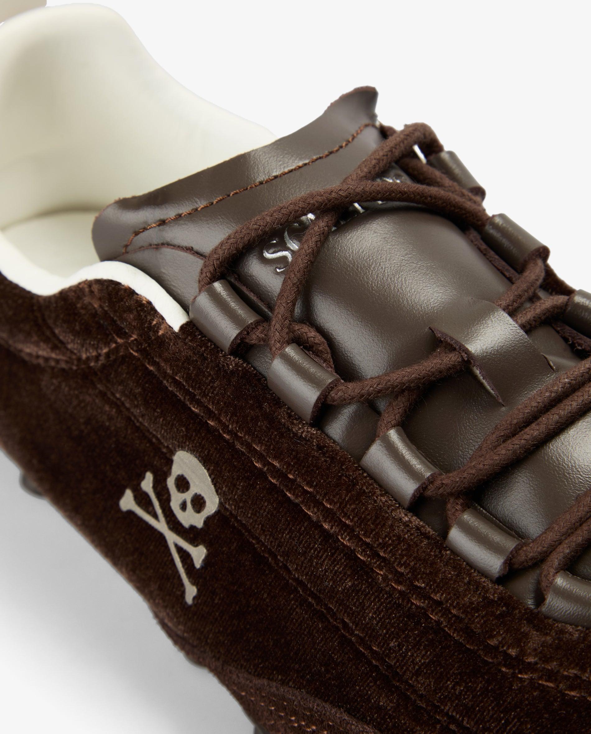 Imagen 6 de Zapatillas retro de mujer en terciopelo con detalles en piel y ante - Scalpers - Marrón Marrón