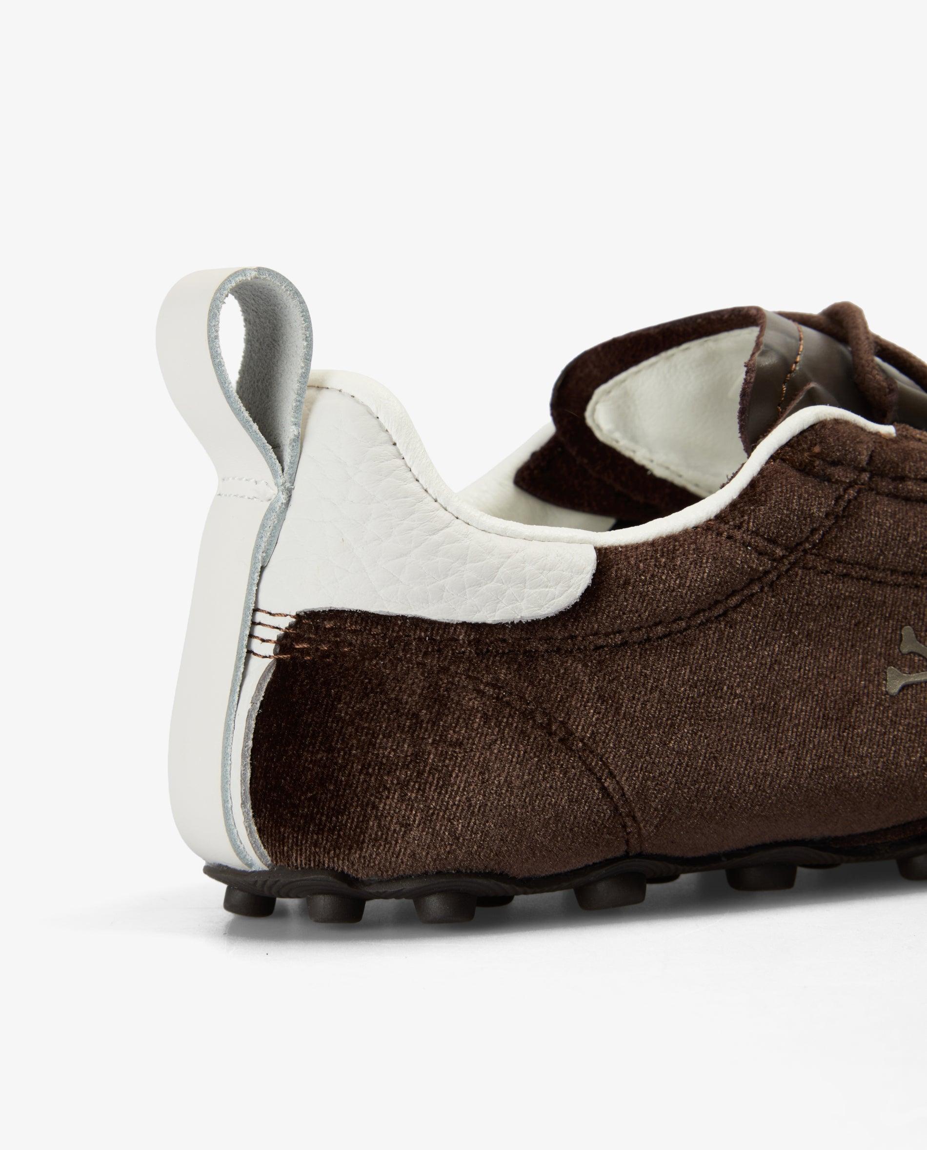 Imagen 7 de Zapatillas retro de mujer en terciopelo con detalles en piel y ante - Scalpers - Marrón Marrón
