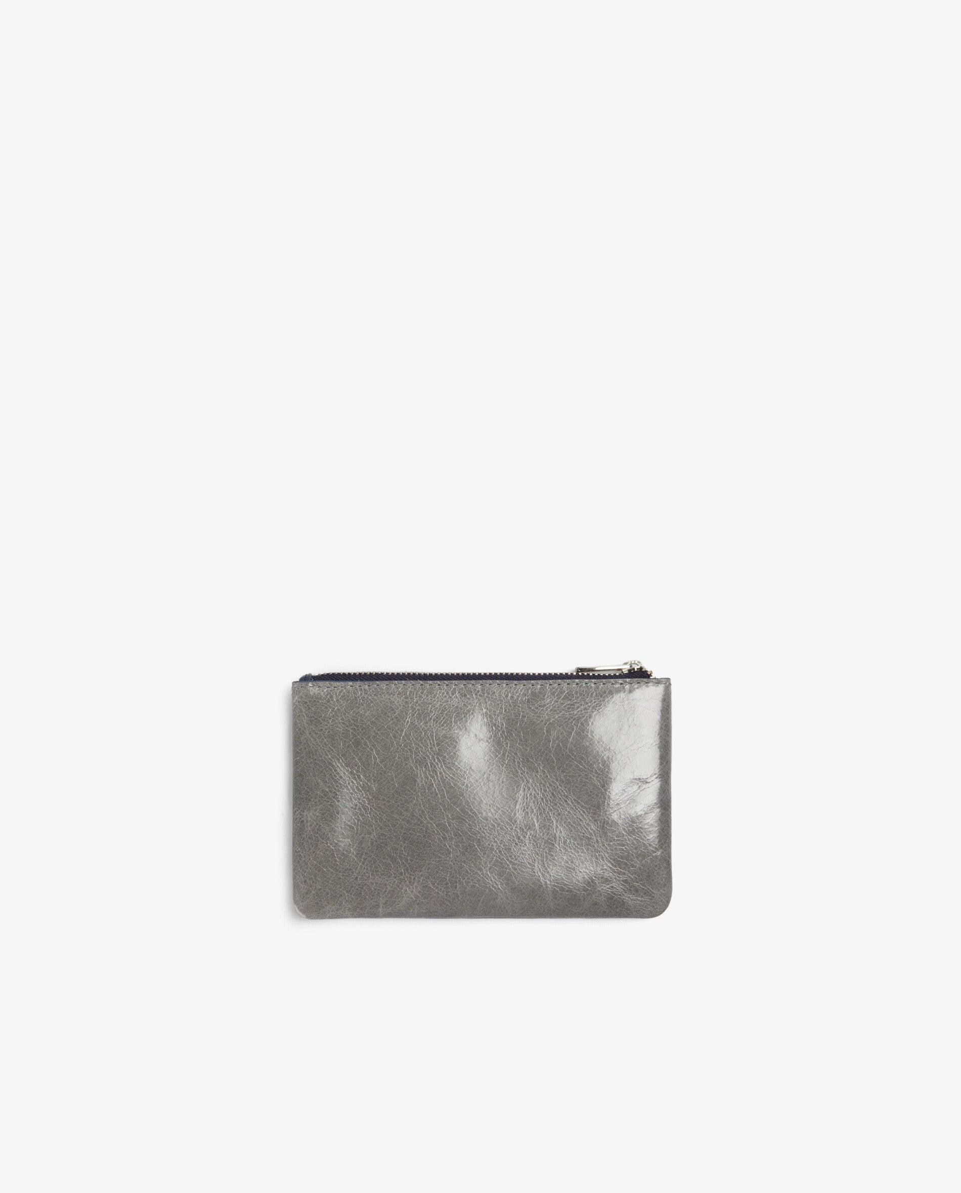 Cartera de mujer de piel bicolor con cremallera - Scalpers - Navy Navy-3