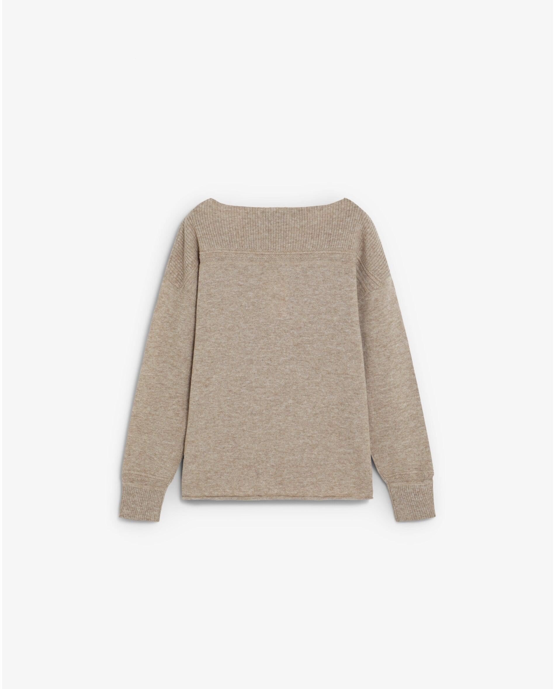 Jersey de mujer regular fit con escote barco - Scalpers - Caramelo Caramelo-2