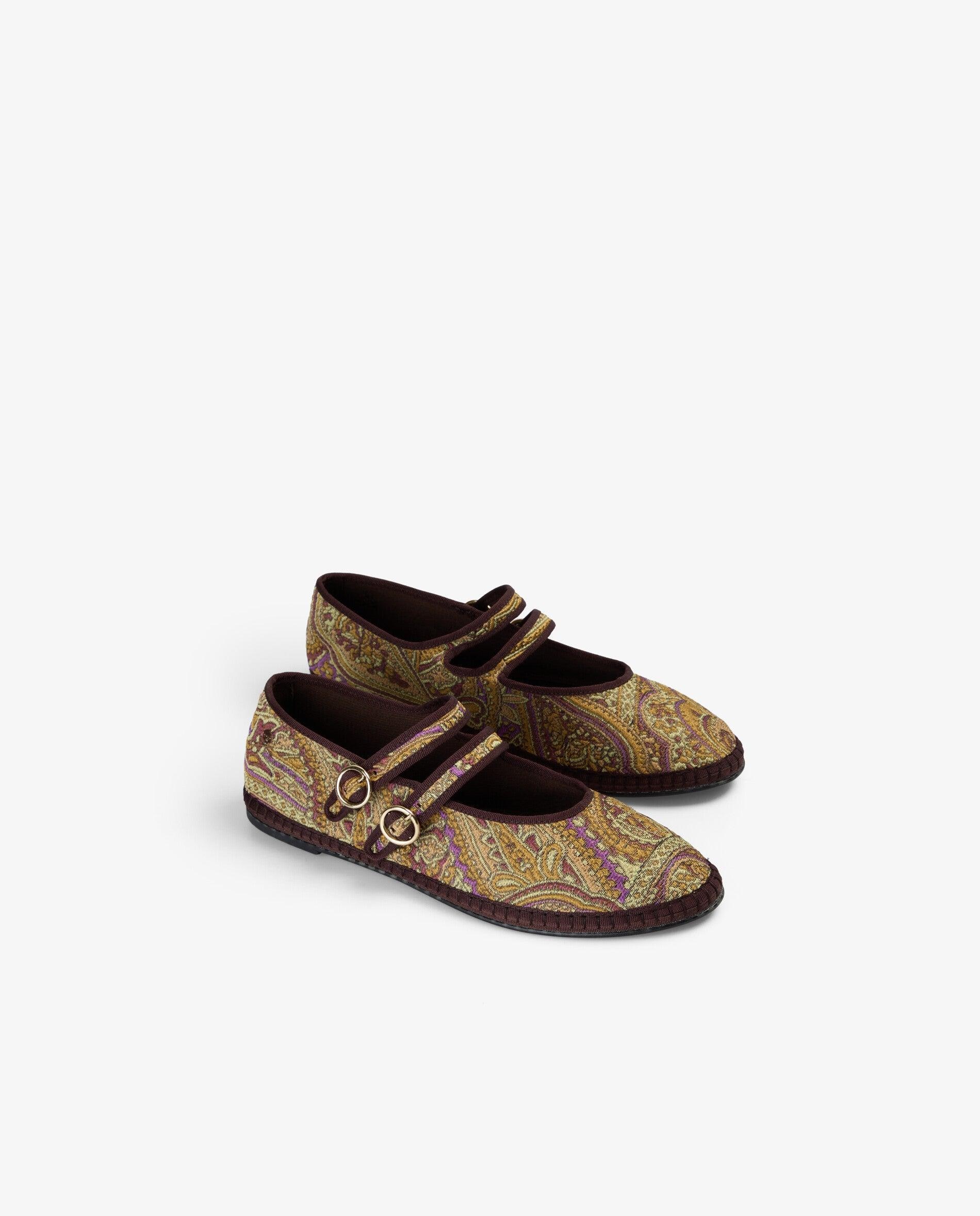 Imagen 3 de Merceditas de mujer con estampado paisley y doble hebilla - Scalpers - Multicolor Multicolor