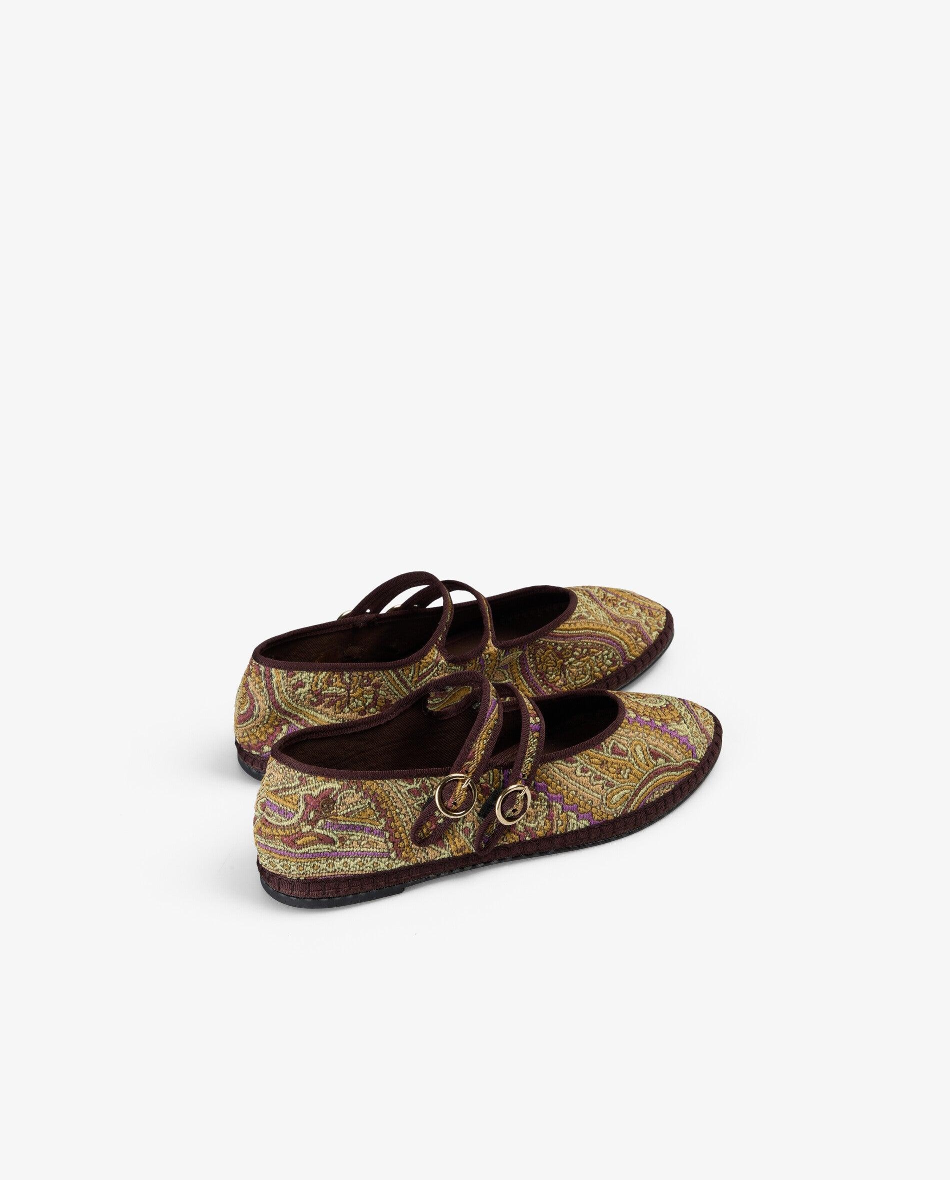Imagen 2 de Merceditas de mujer con estampado paisley y doble hebilla - Scalpers - Multicolor Multicolor