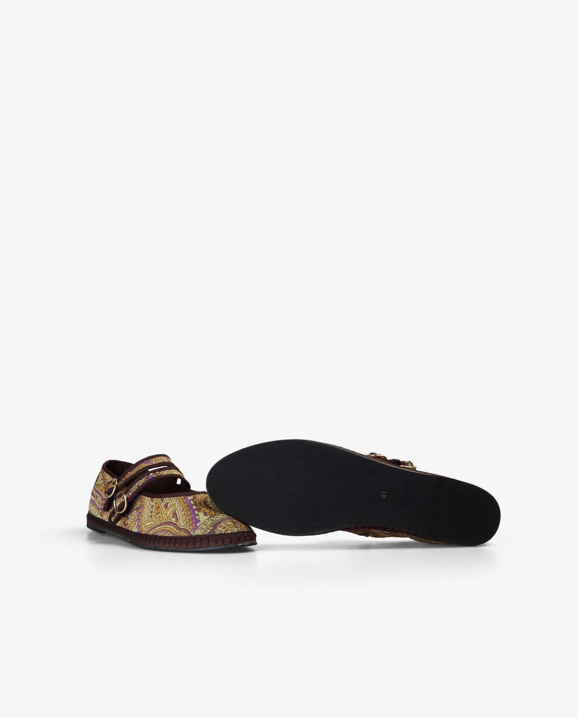 Imagen 4 de Merceditas de mujer con estampado paisley y doble hebilla - Scalpers - Multicolor Multicolor