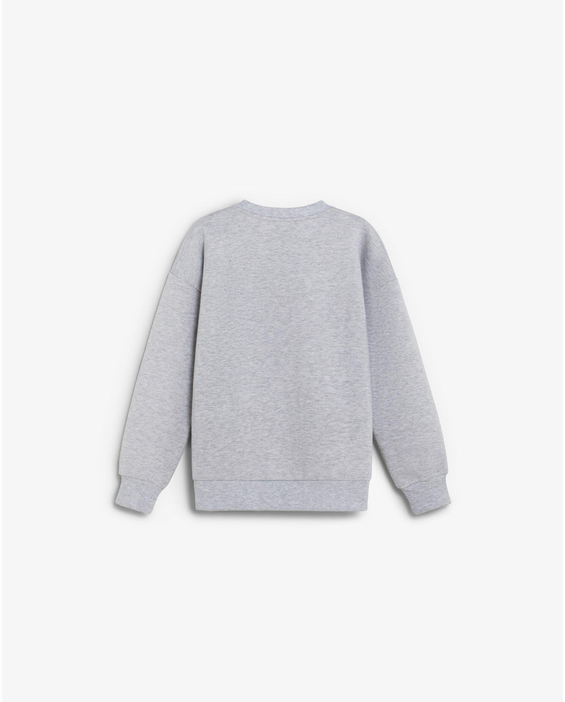 Sudadera de mujer con estampado frontal con glitter - Scalpers - Gris Gris-2