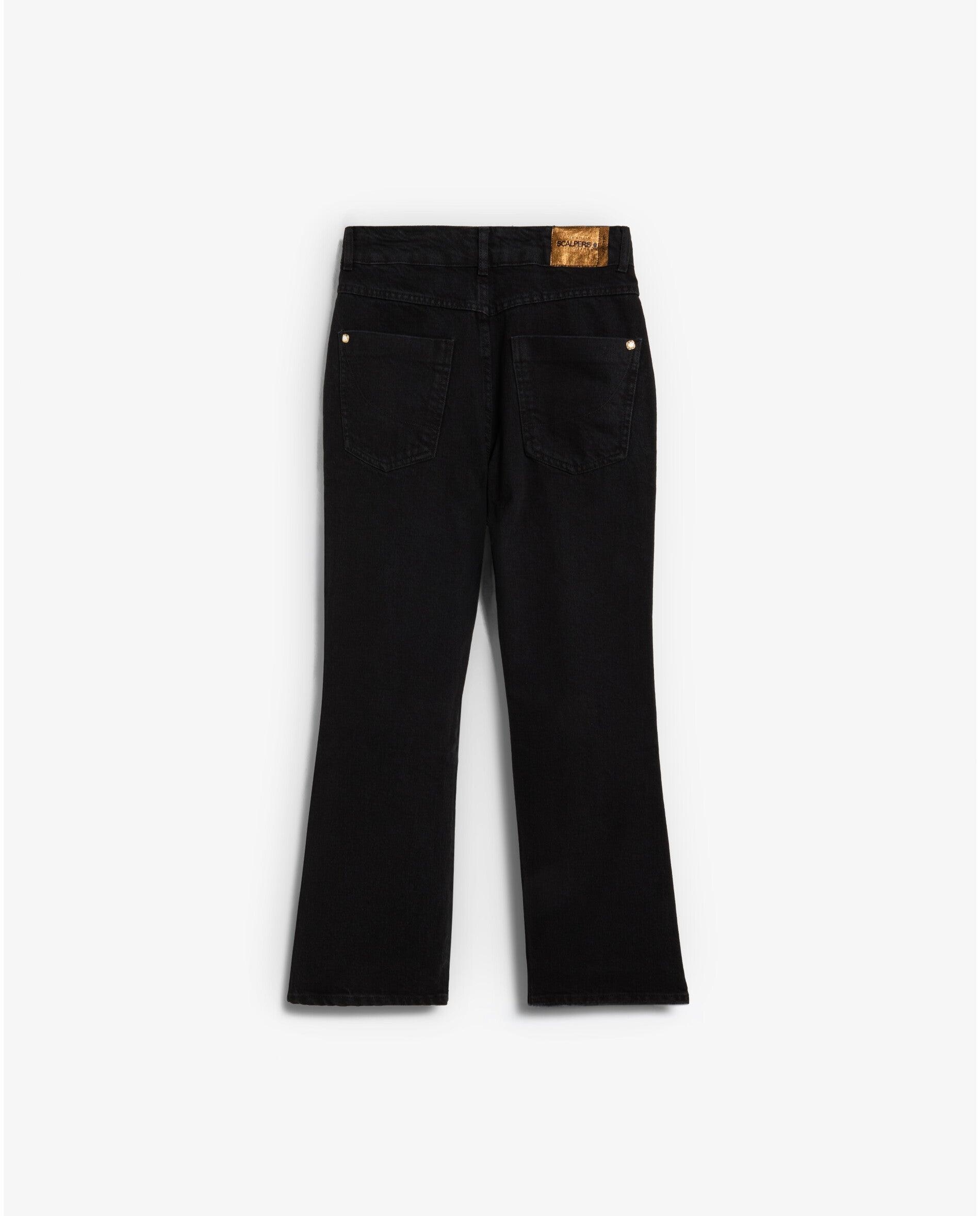 Vaquero de mujer bootcut con trabillas en la cintura - Scalpers - Negro Negro-2