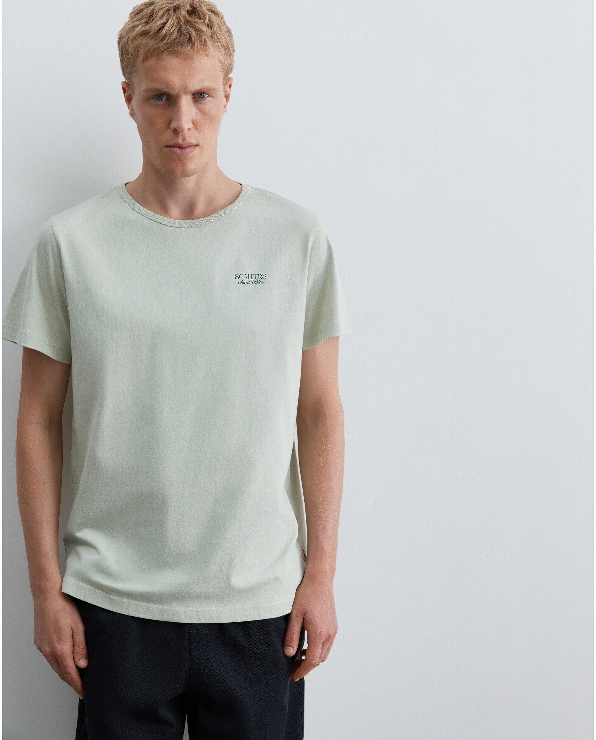 Imagen 1 de Camiseta de manga corta de hombre con estampado trasero - Scalpers - Verde menta Verde menta