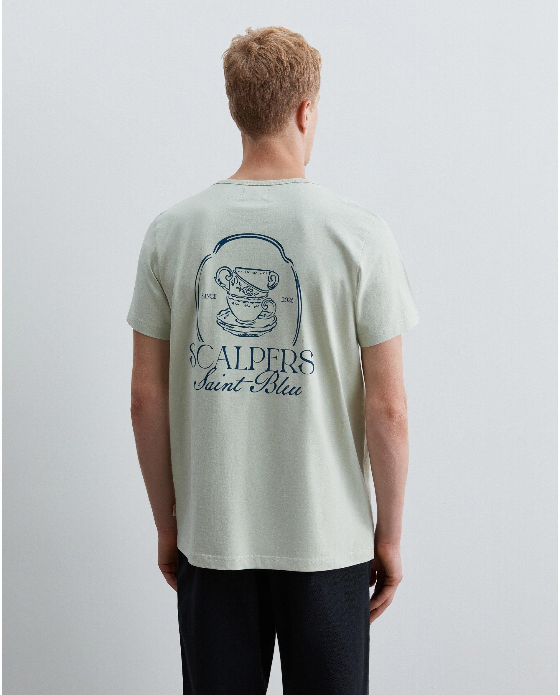 Imagen 3 de Camiseta de manga corta de hombre con estampado trasero - Scalpers - Verde menta Verde menta
