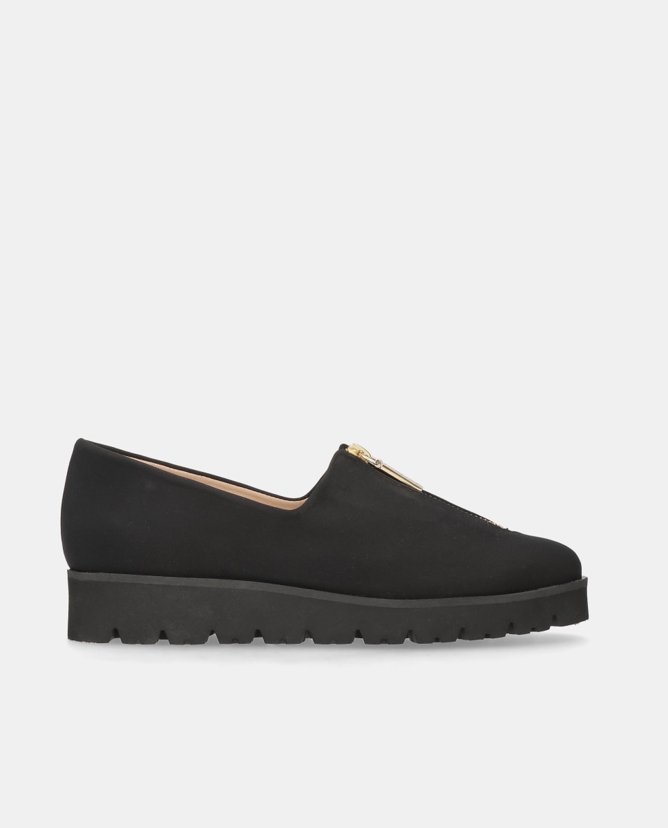 Mocasines charlize de mujer en tela elástica - Mascaró - Negro Negro-1