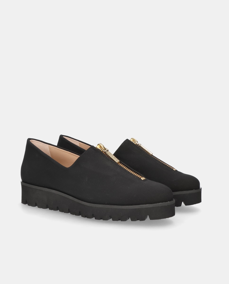 Mocasines charlize de mujer en tela elástica - Mascaró - Negro Negro-3