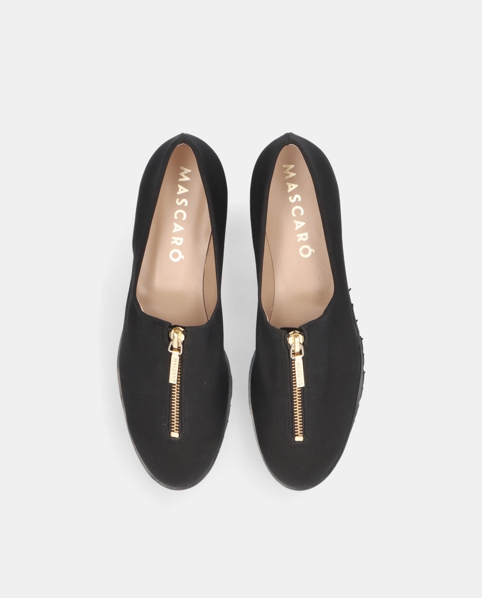 Mocasines charlize de mujer en tela elástica - Mascaró - Negro Negro-2