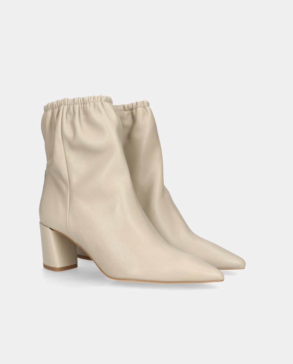 Botines noa de mujer en napa suave - Mascaró - Blanco Blanco-2