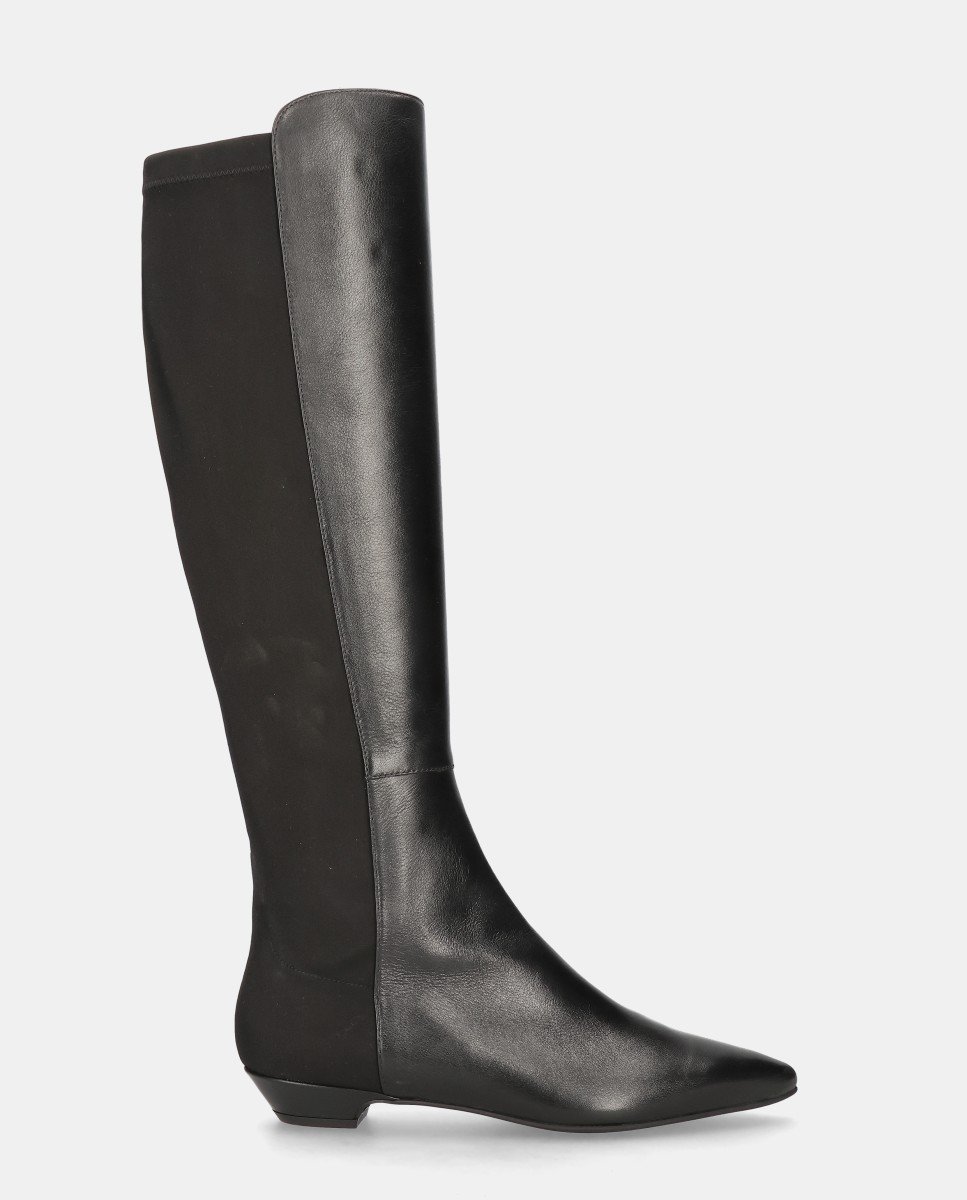 Botas robin de mujer en napa y tela elástica - Pretty Ballerinas - Negro Negro-1
