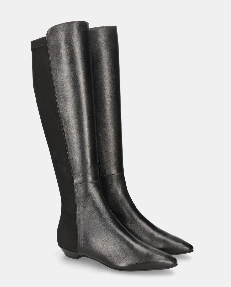 Botas robin de mujer en napa y tela elástica - Pretty Ballerinas - Negro Negro-2