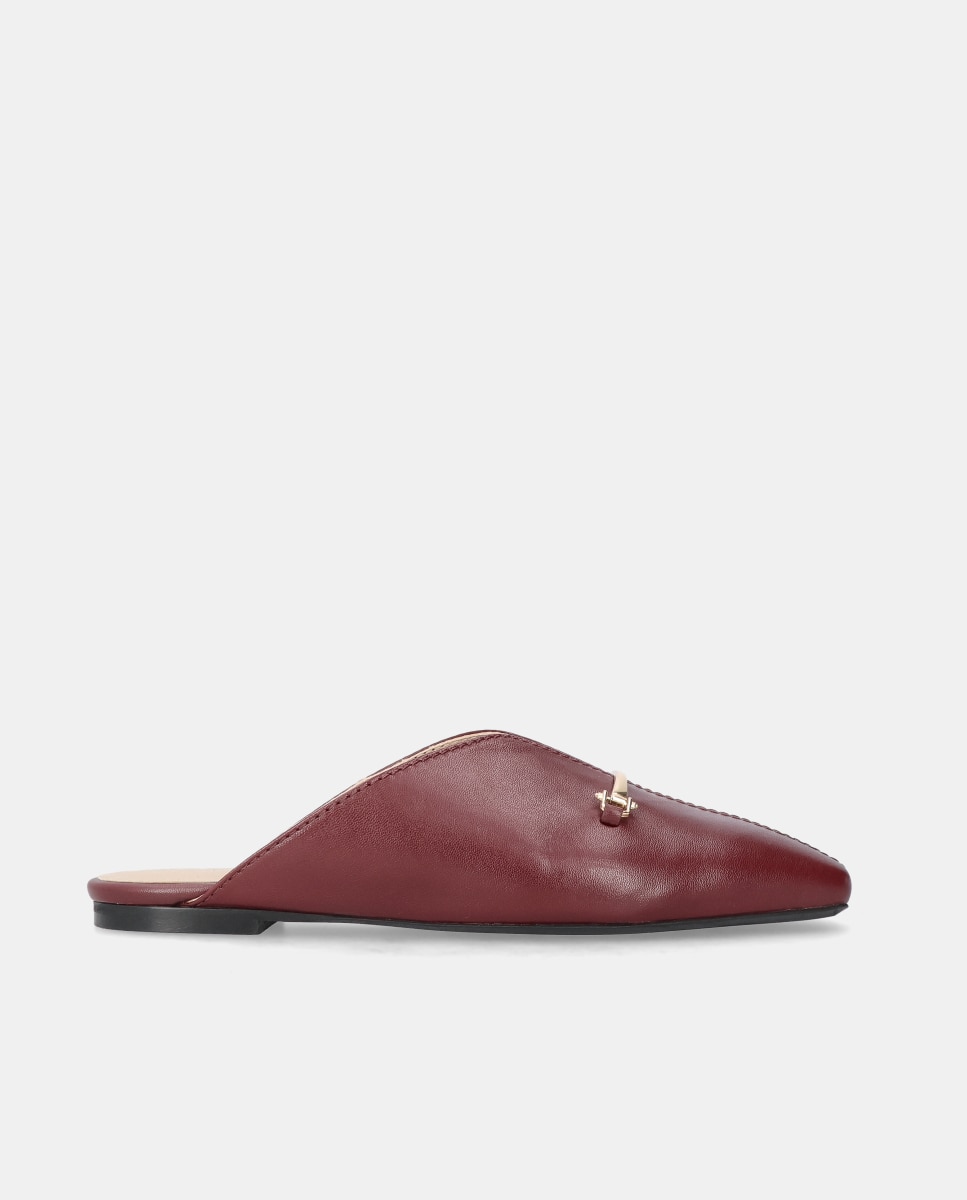 Imagen 0 de Mules camille de mujer en napa suave Rojo
