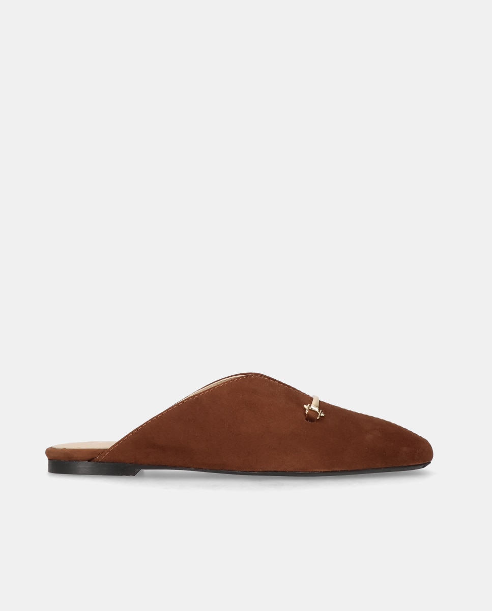 Mules camille de mujer en ante suave