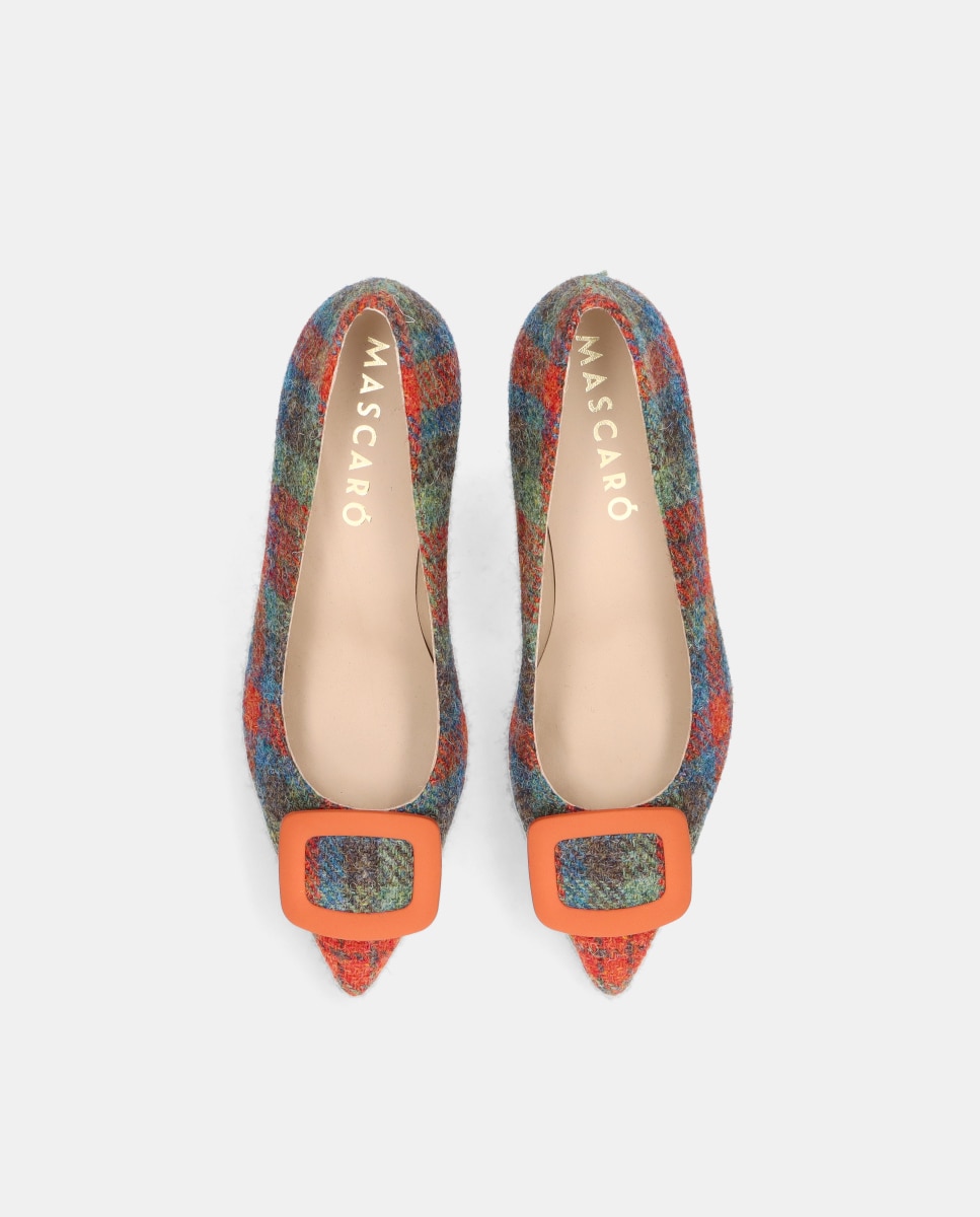 Zapatos de salón noa de mujer en tejido estampado - Mascaró - Naranja Naranja-2