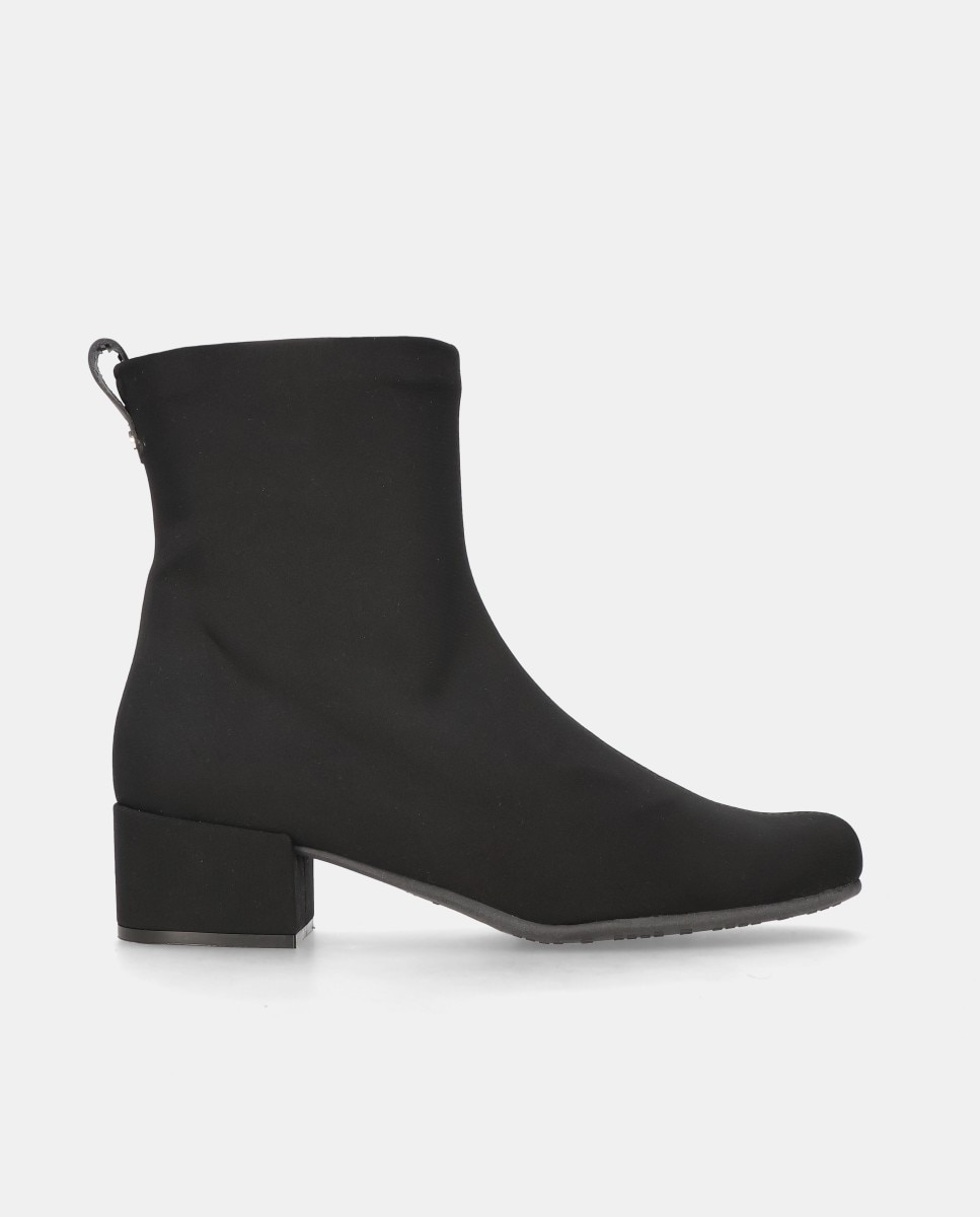 Botines milan de mujer en tela elástica - Mascaró - Negro Negro-1