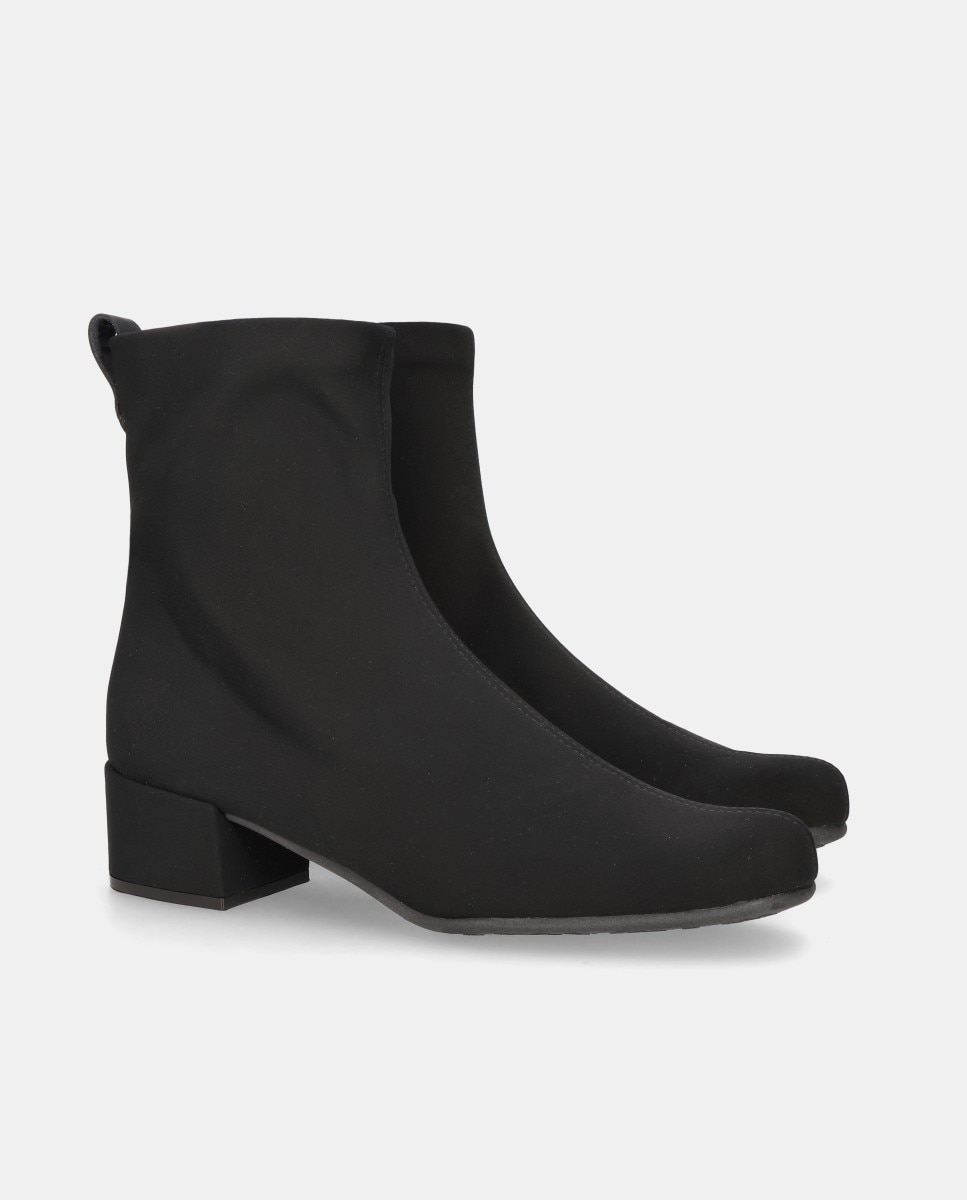 Botines milan de mujer en tela elástica - Mascaró - Negro Negro-3