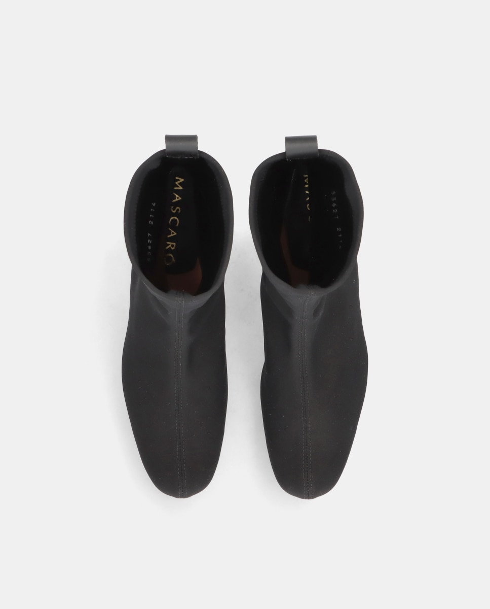 Botines milan de mujer en tela elástica - Mascaró - Negro Negro-2