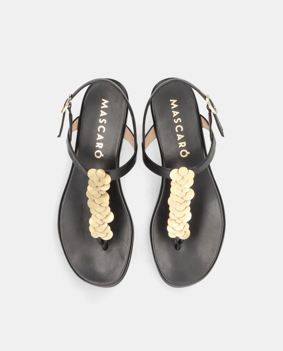 Sandalias lygia de mujer en napa suave - Mascaró - Negro Negro-3