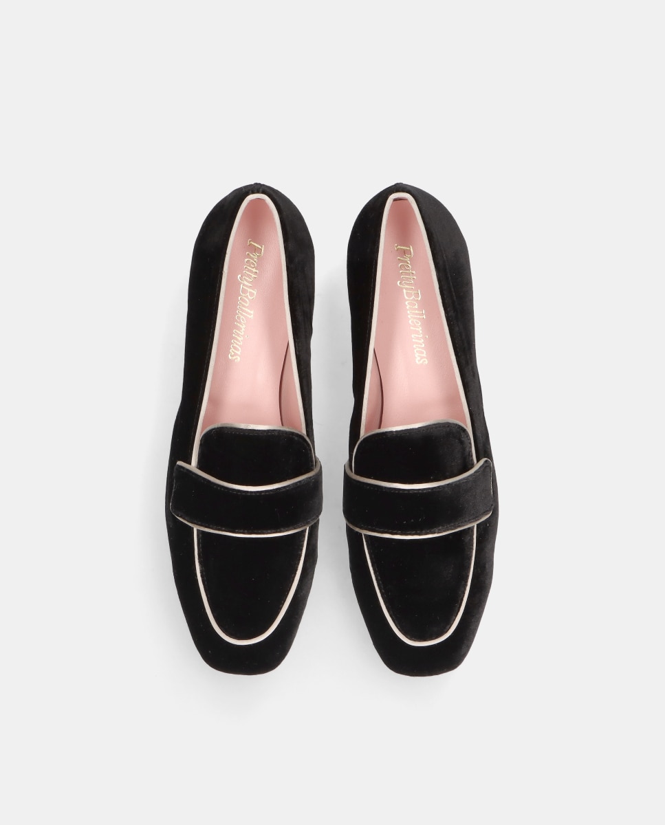 Bailarinas planas carla de mujer en terciopelo - Pretty Ballerinas - Negro Negro-2