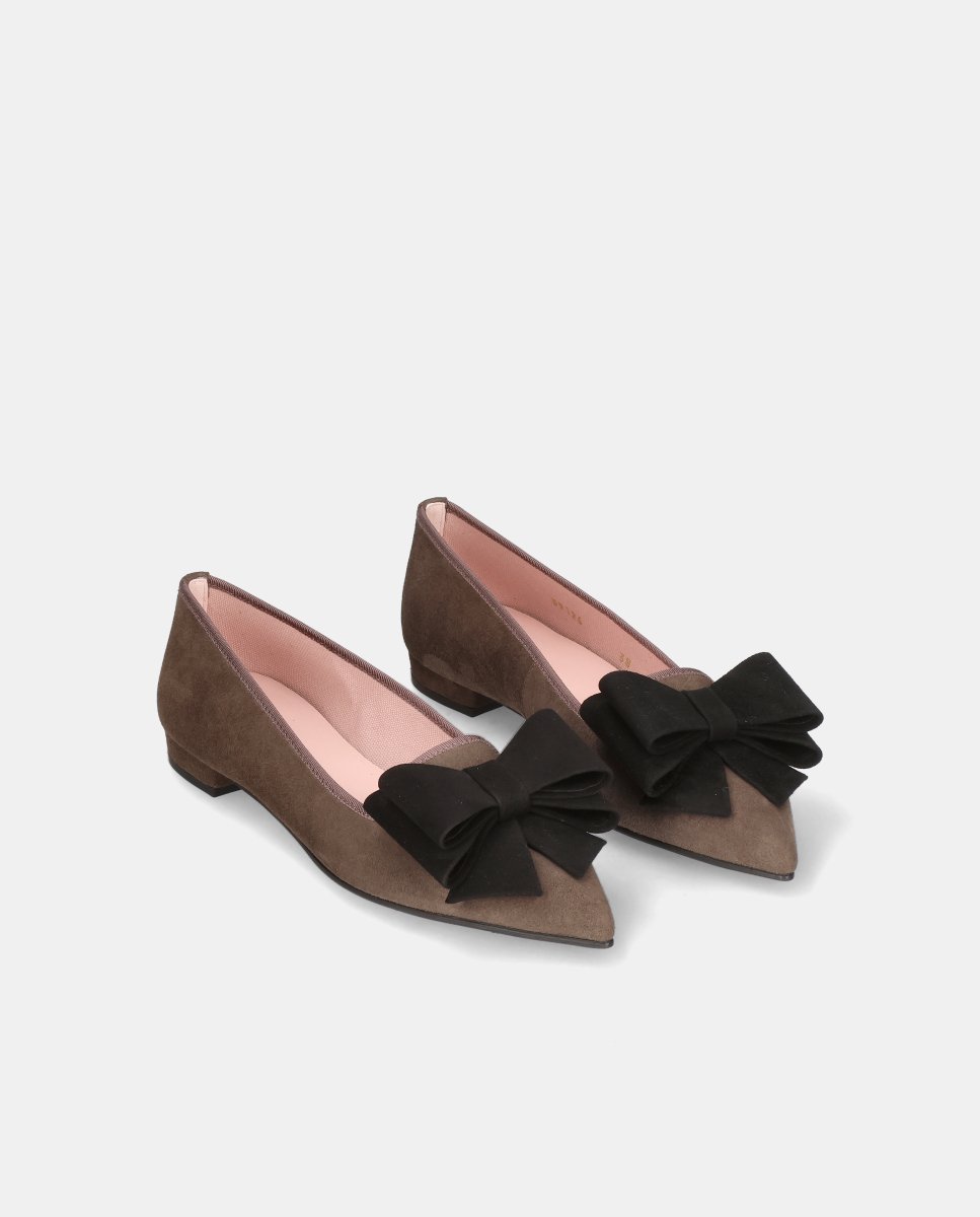 Loafers clementine de mujer en ante suave - Pretty Ballerinas - Gris Gris-3