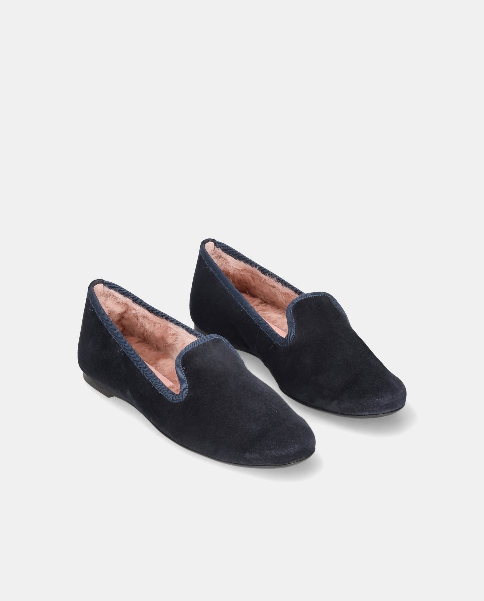 Loafers faye de mujer en ante - Pretty Ballerinas - Azul Azul-3