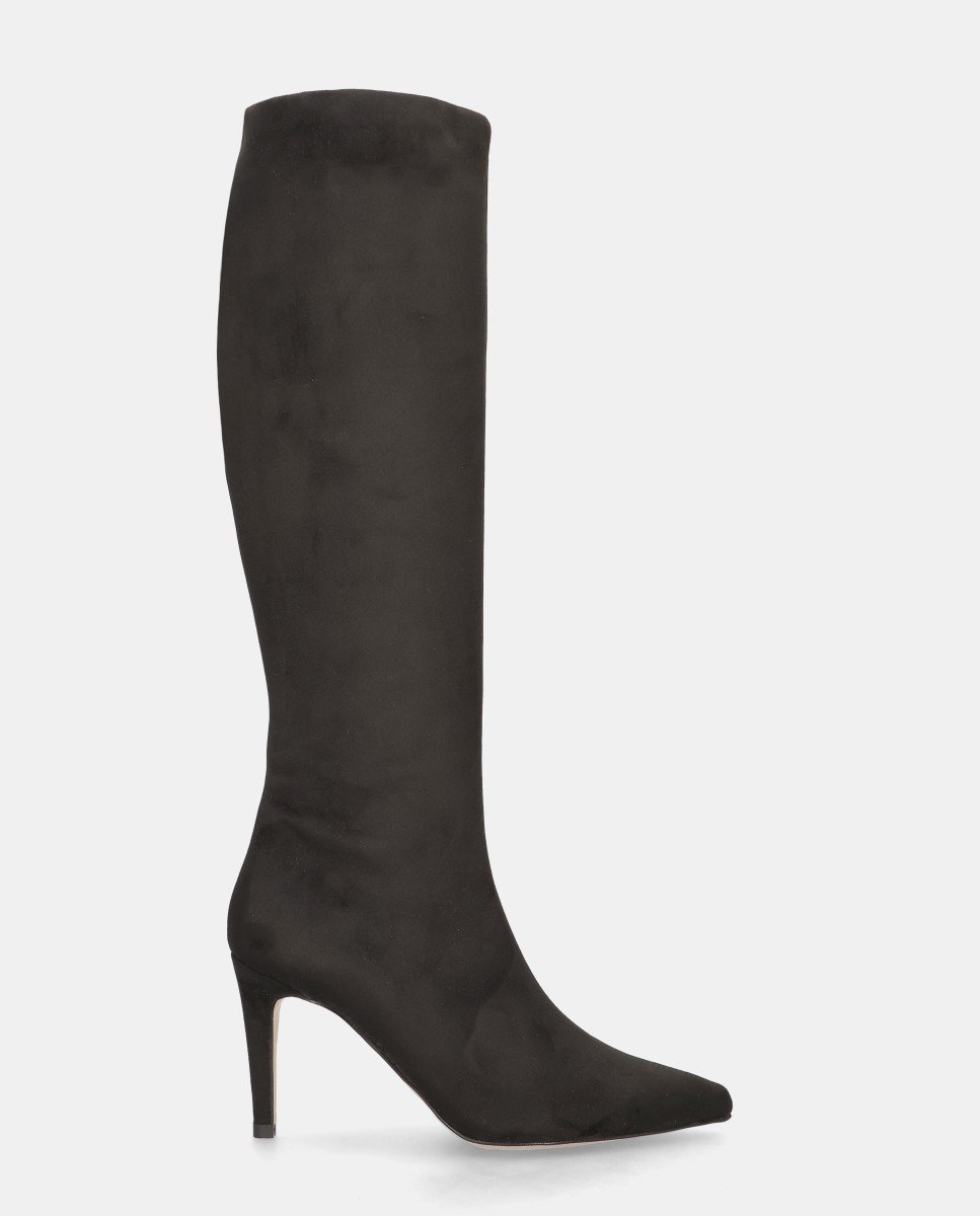 Botas alya de mujer en tela efecto ante - Pretty Ballerinas - Negro Negro-1